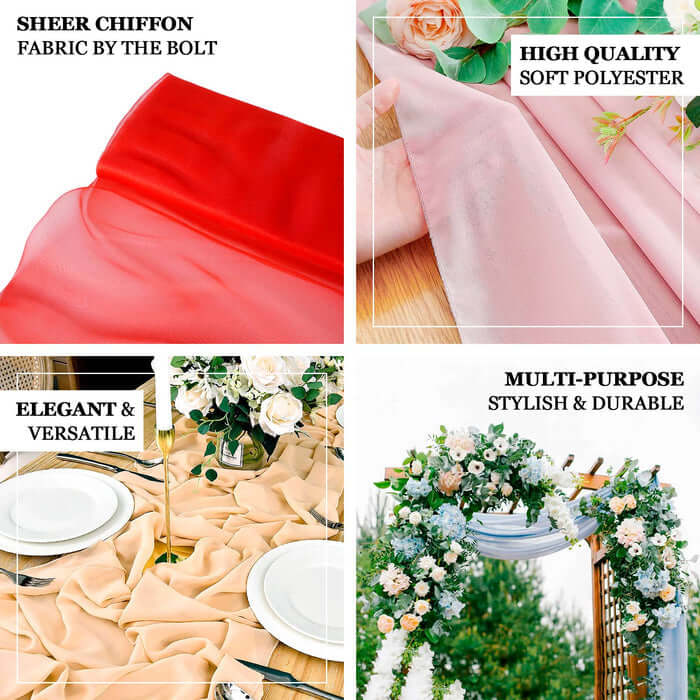 Special Offer! 54x10yd Dusty Sage Green Sheer Chiffon Fabric Bolt for DIY Voile Drapery