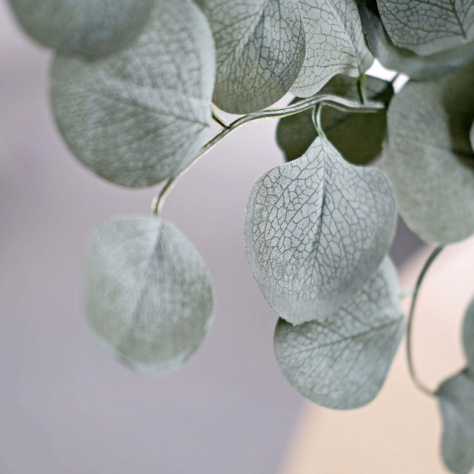 Special Offer! 4-Piece Set of Frosted Green Artificial Silk Eucalyptus Leaf Branches for Decor