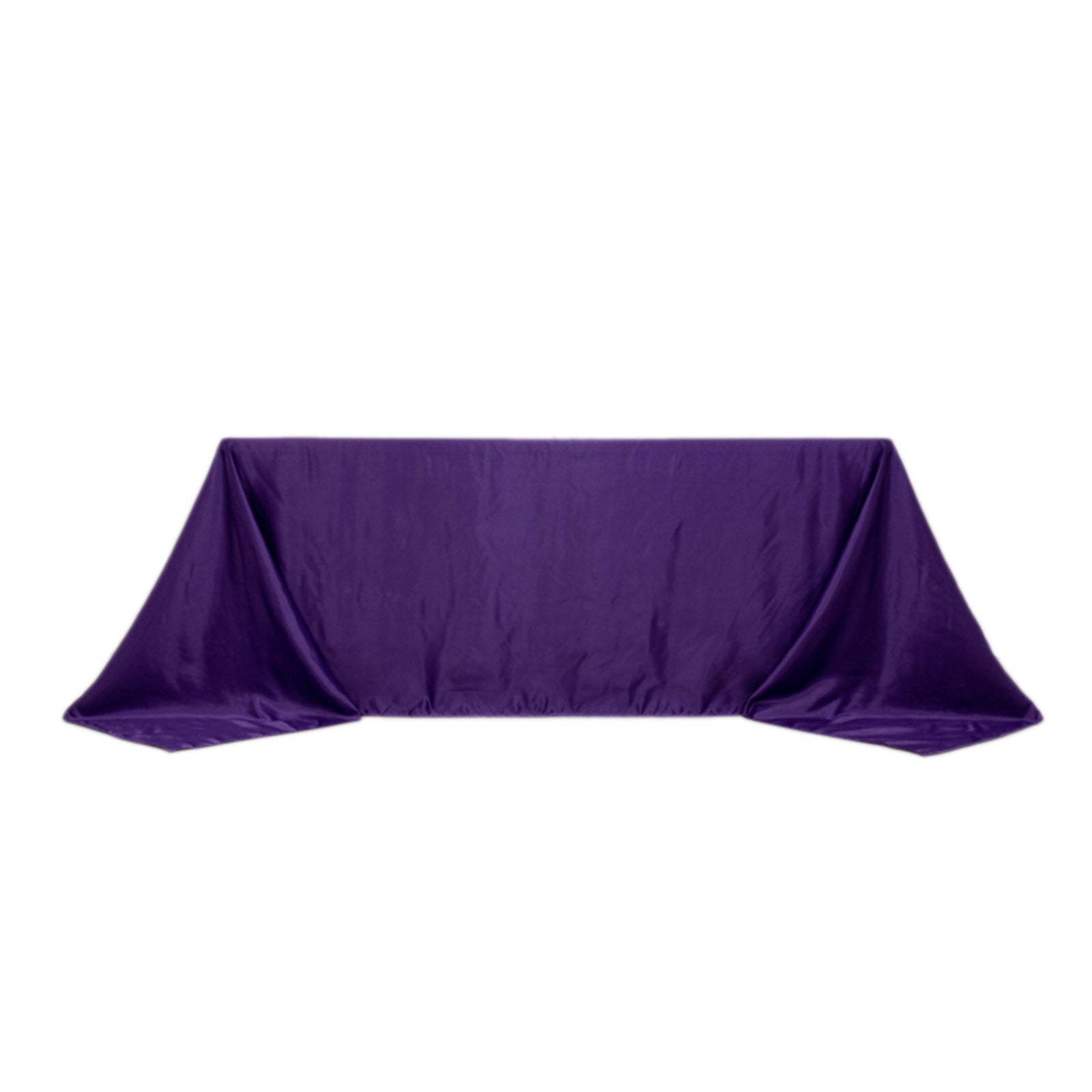 Luxurious Purple Lamour Satin Rectangle Tablecloth, 90x132 - Soft & Silk - like