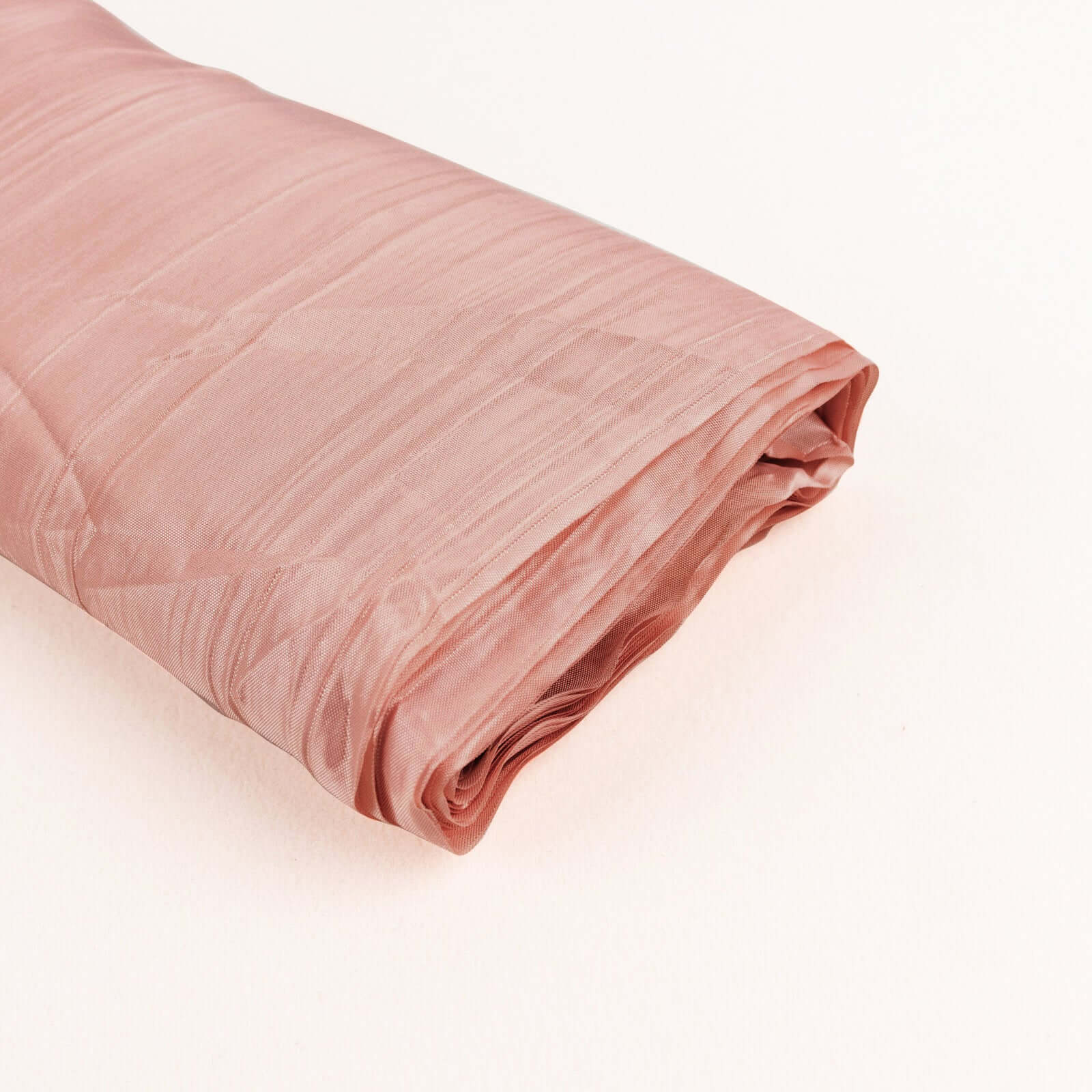 10 Yards of 54-Inch Wide Dusty Rose Accordion Crinkle Taffeta Fabric Bolt
