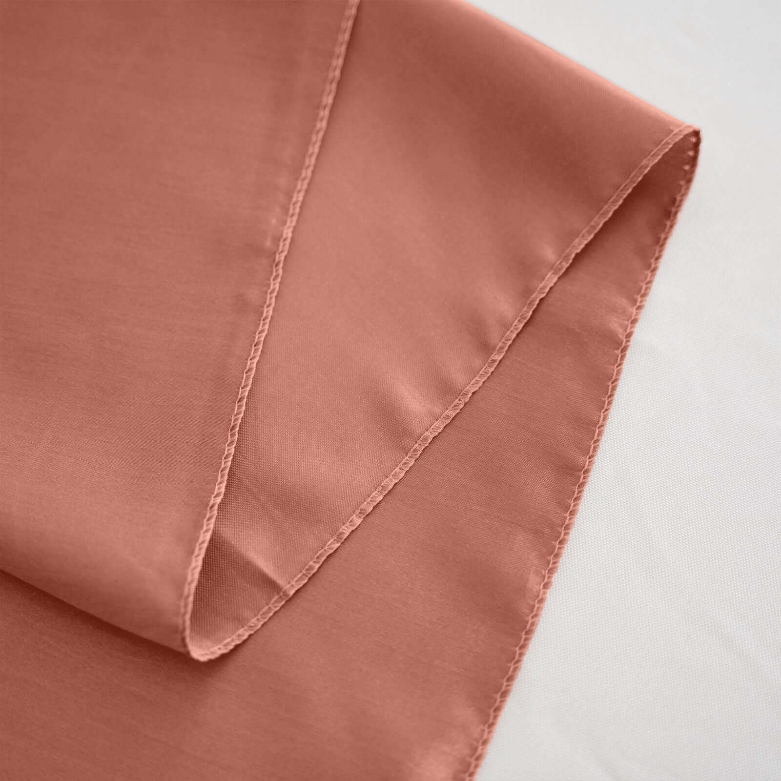 Hot Sale! Seamless Satin Terracotta (Rust) Rectangular 90x156 Tablecloth for Various Events
