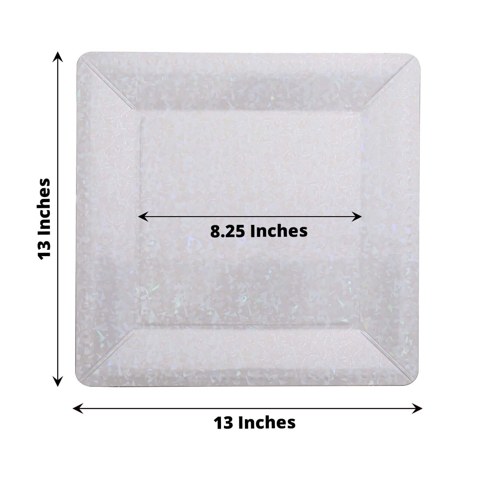Hot Deal! 10-Pack Disposable Iridescent Square Charger Plates with Leather-like Texture, 13 Inches, 1100GSM Durable Paper