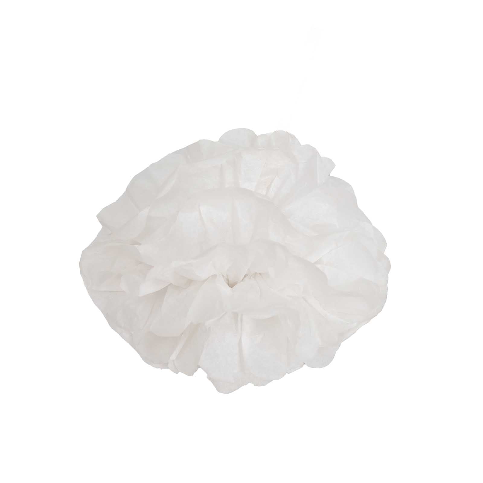 Hot Sale! 6-Piece Set of White Paper Pom Pom Flower Balls for Ceiling and Wall Decorations