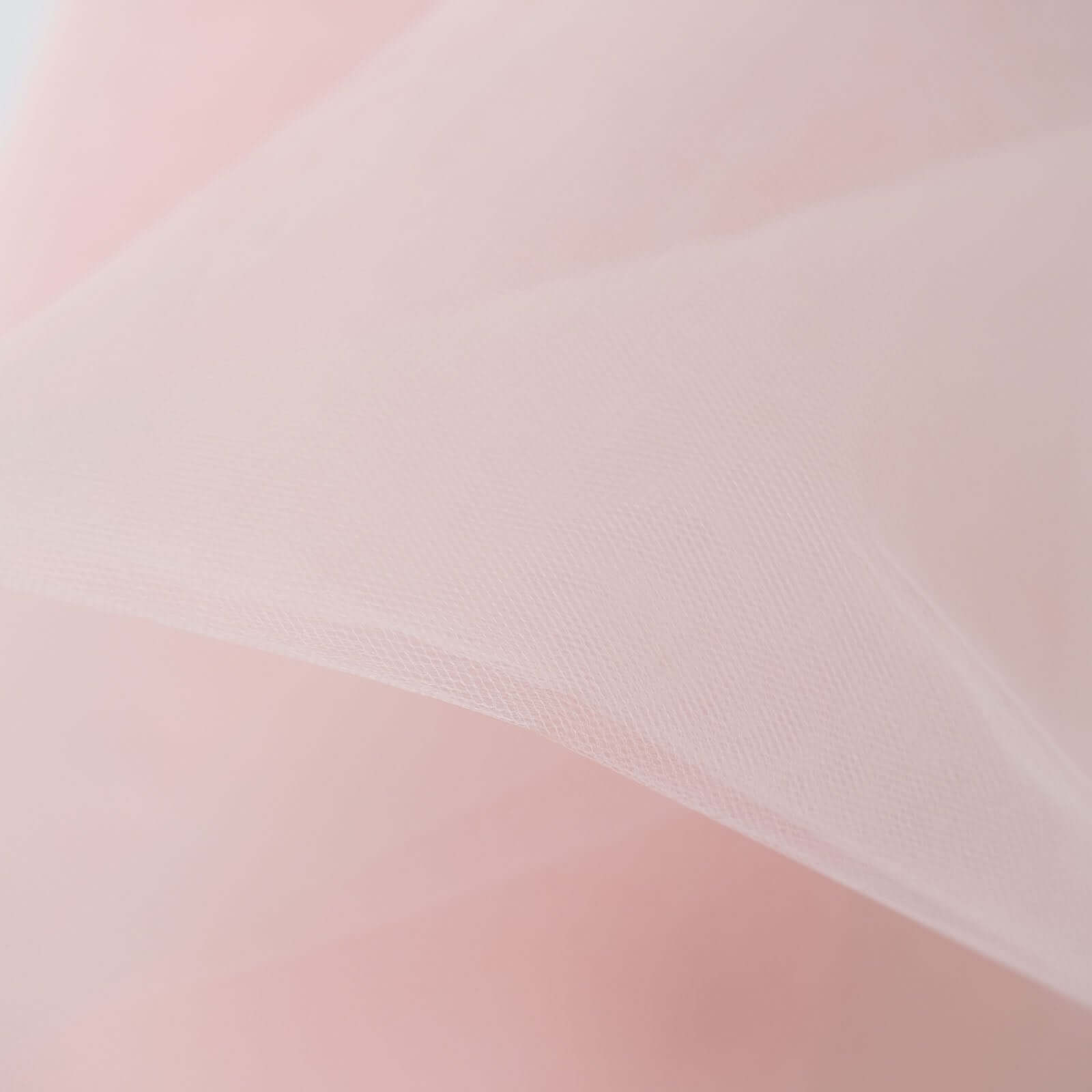 50-Yard Blush Tulle Fabric Bolt, 108 Inches Wide, Ideal for DIY Crafts