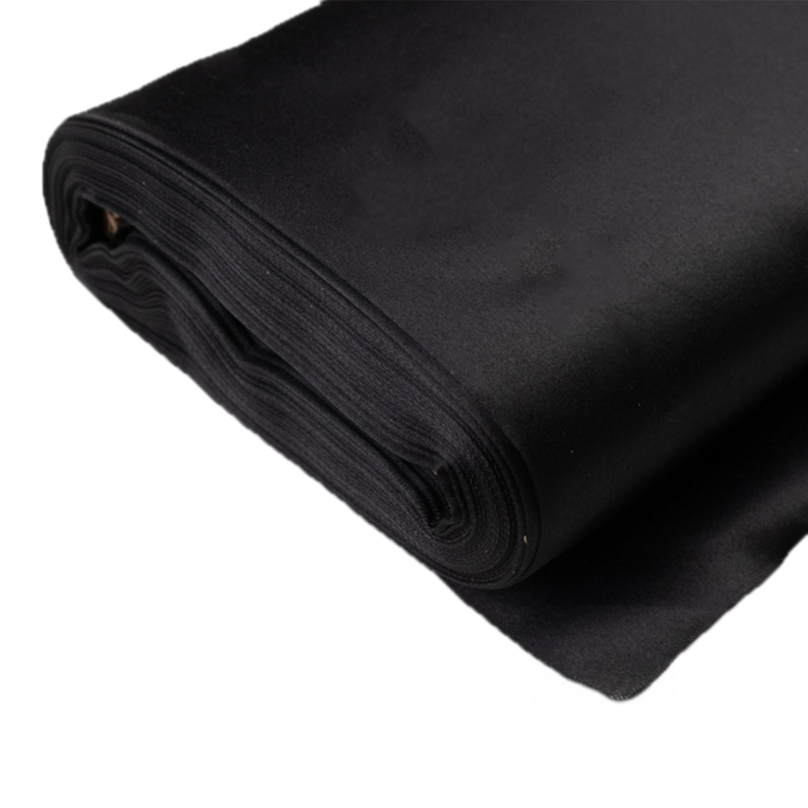 10-Yard 54-Inch Black Lamour Satin Fabric Bolt - High-Quality Heavy Matte Satin by the Yard