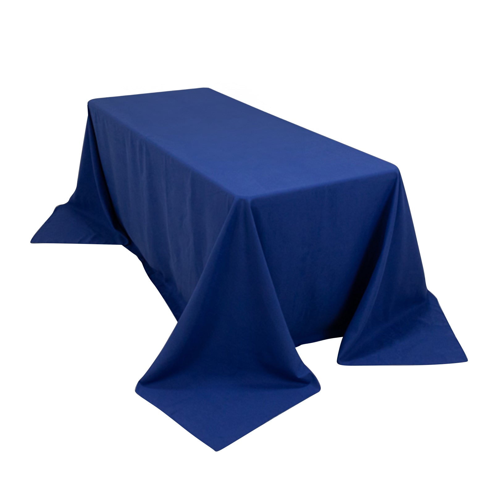 Hot! Royal Blue 90x132 Cotton Blend Seamless Wrinkle-Resistant Rectangle Tablecloth