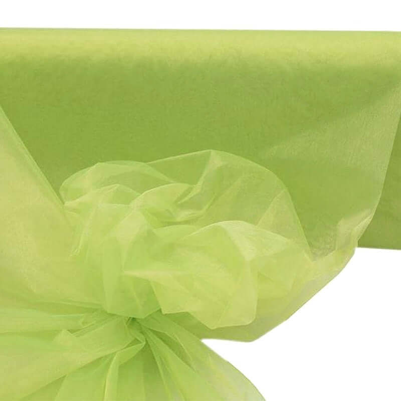 40-Yard Apple Green Sheer Organza Fabric Bolt for DIY Crafts