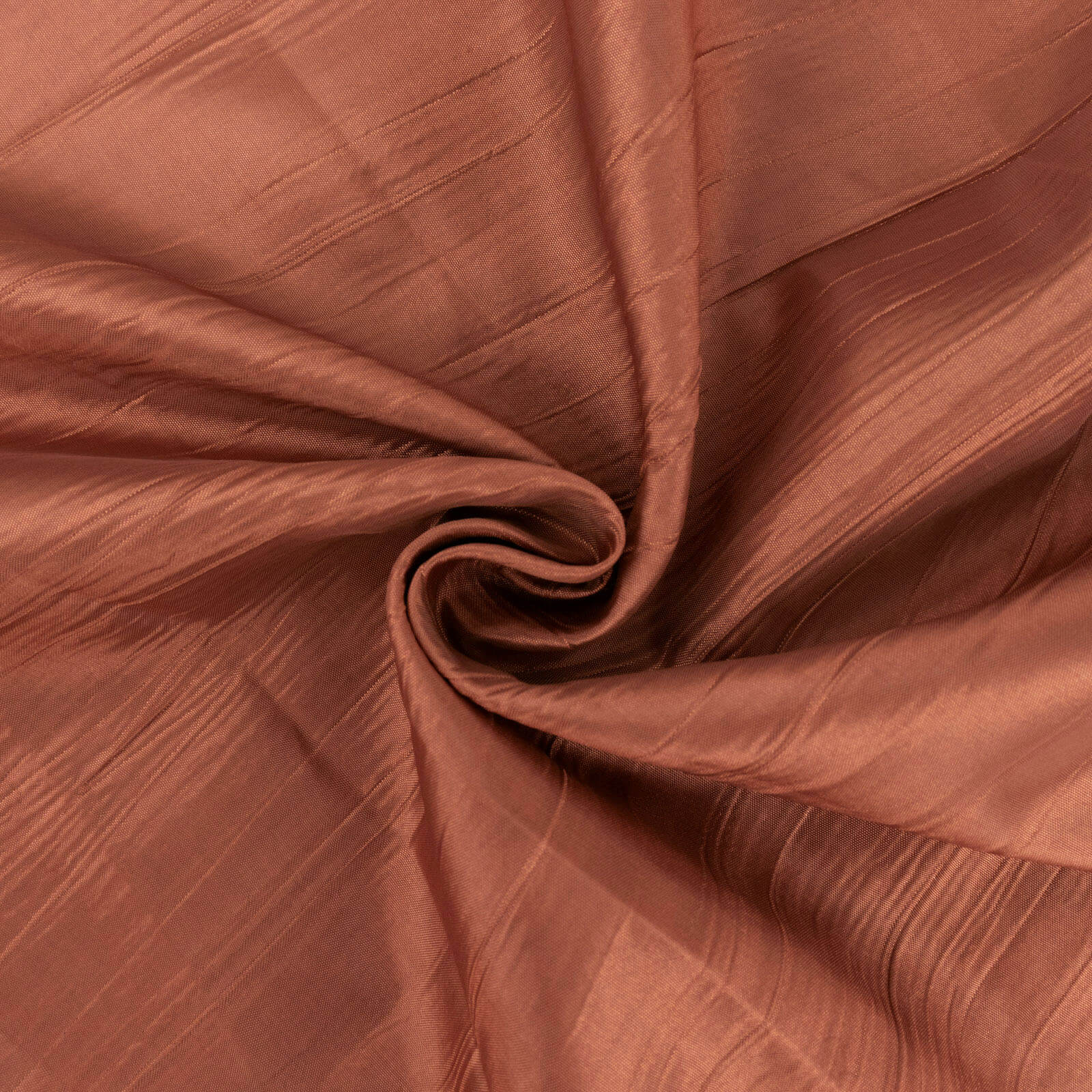 10 Yards of 54-Inch Wide Terracotta (Rust) High-Quality Accordion Crinkle Taffeta Fabric Bolt
