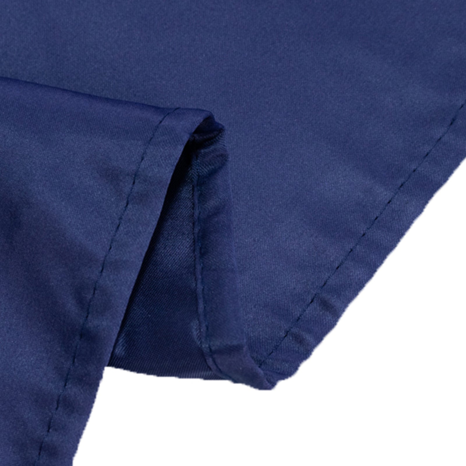 Navy Blue Lamour Satin Rectangle Tablecloth 60x102 - Durable & Soft