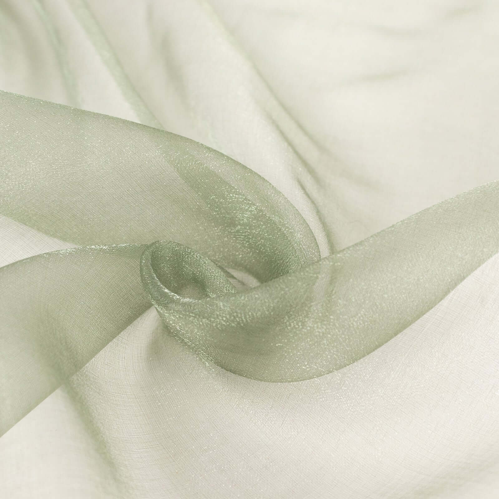 Special Offer! 54x10yd Dusty Sage Green Sheer Chiffon Fabric Bolt for DIY Voile Drapery