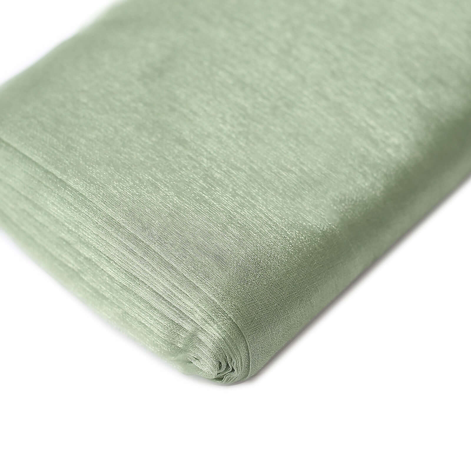 Sage Green Sheer Chiffon Fabric Bolt - 54" x 10 Yards, Ideal for DIY