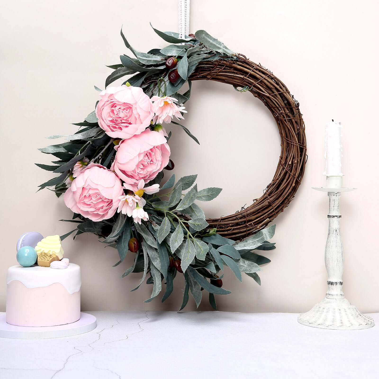 10-Piece Pack of Pink Artificial Peony Flower Heads - Ideal for DIY Event Decor, Scrapbooking & Floral Crafts