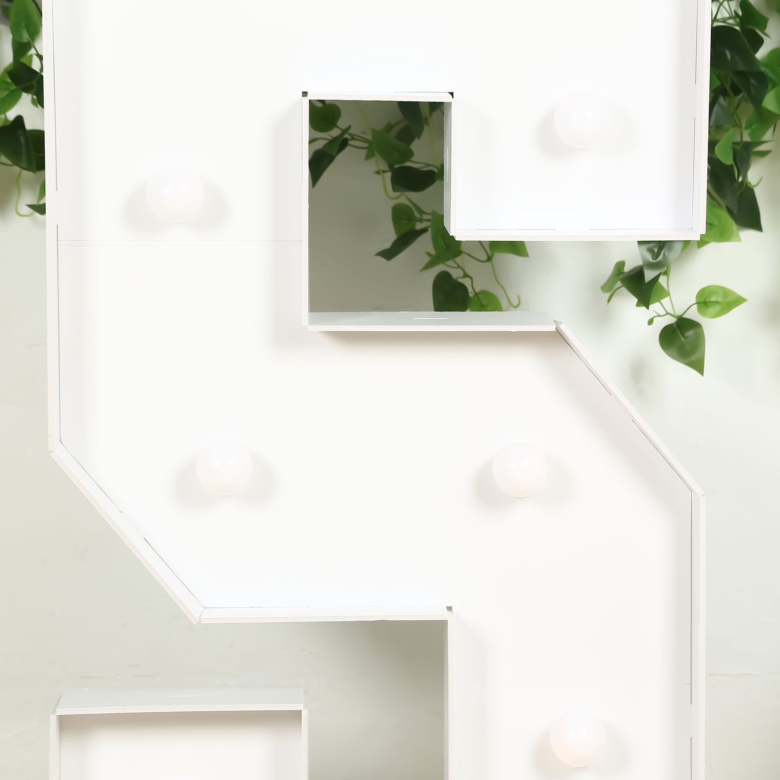 4ft White Giant LED Marquee Letter S with Warm White LEDs, Glue Gun & Sticks - Ideal for Events