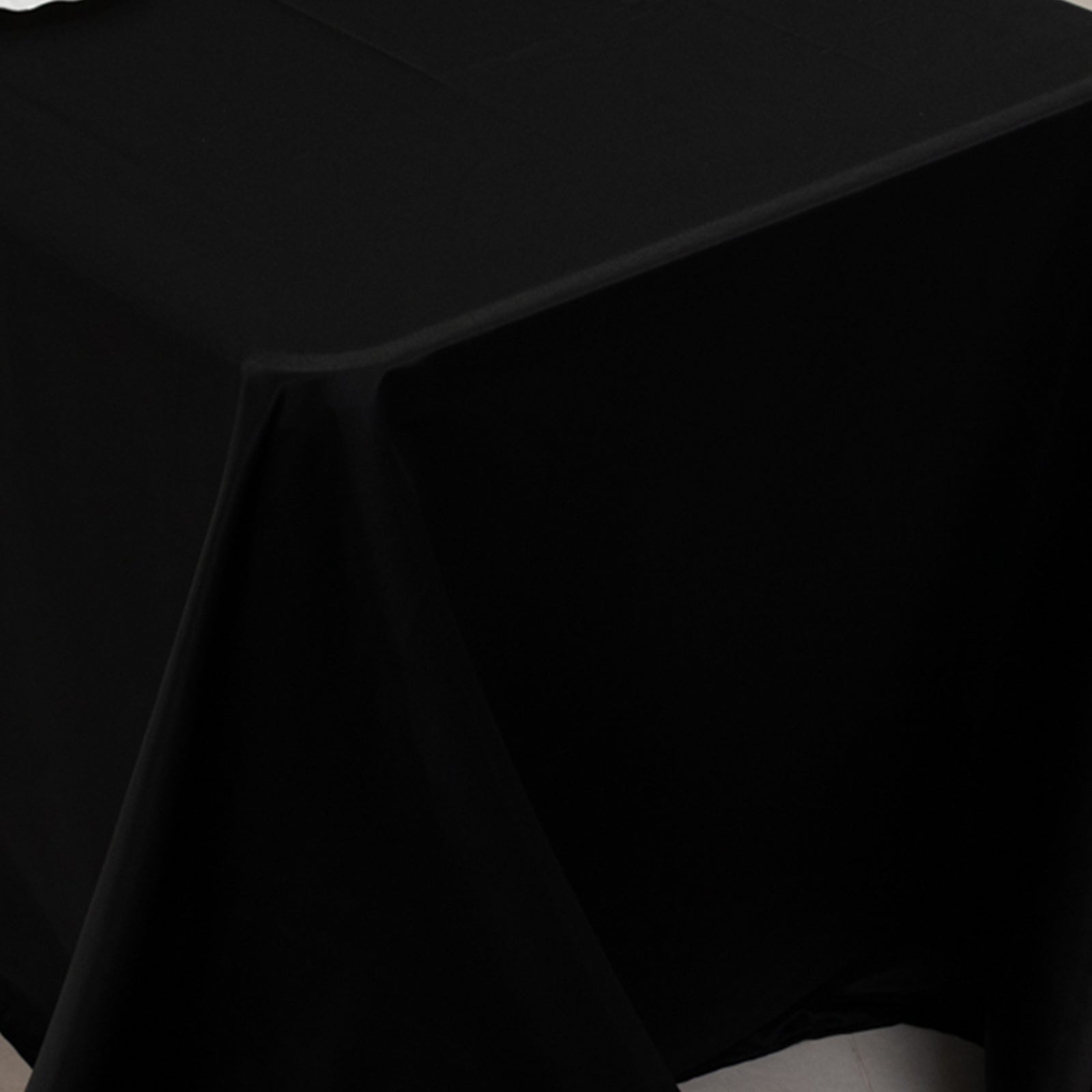 Black Lamour Satin Rectangle Tablecloth 90x156 - Luxurious & Soft for Stylish Events