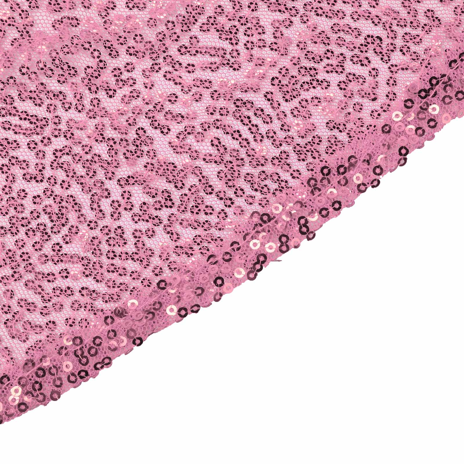 Pink Seamless Glittering 90x156 Rectangle Sequin Tablecloth