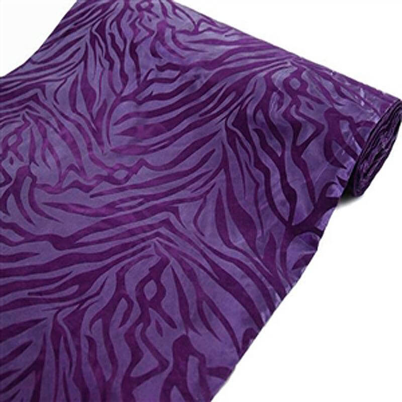 Hot Deal! 54-Inch Wide, 10-Yard Purple Zebra Print Taffeta Fabric Roll for Decor