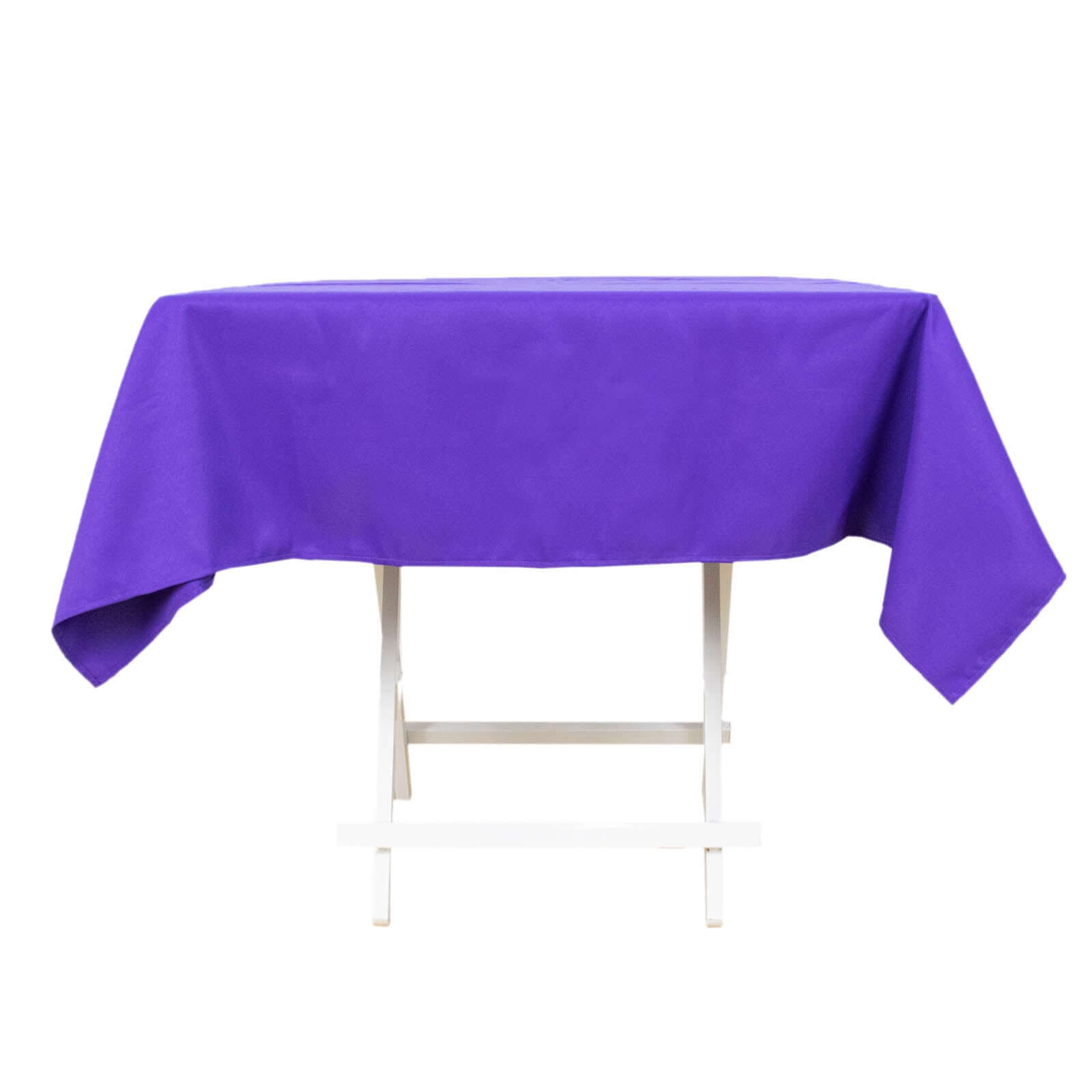 Hot! 54x54 Purple Premium Polyester Square Tablecloth - 220GSM Stain & Wrinkle-Resistant