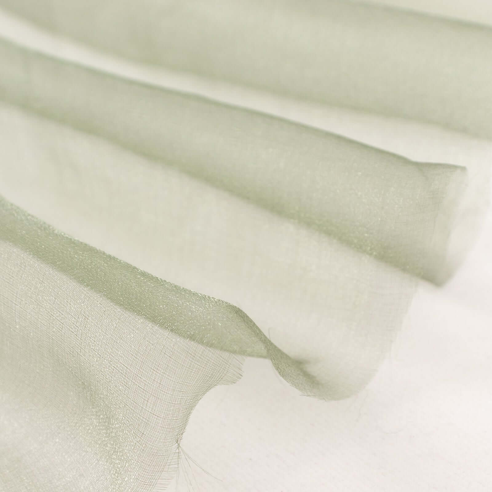 Special Offer! 54x10yd Dusty Sage Green Sheer Chiffon Fabric Bolt for DIY Voile Drapery