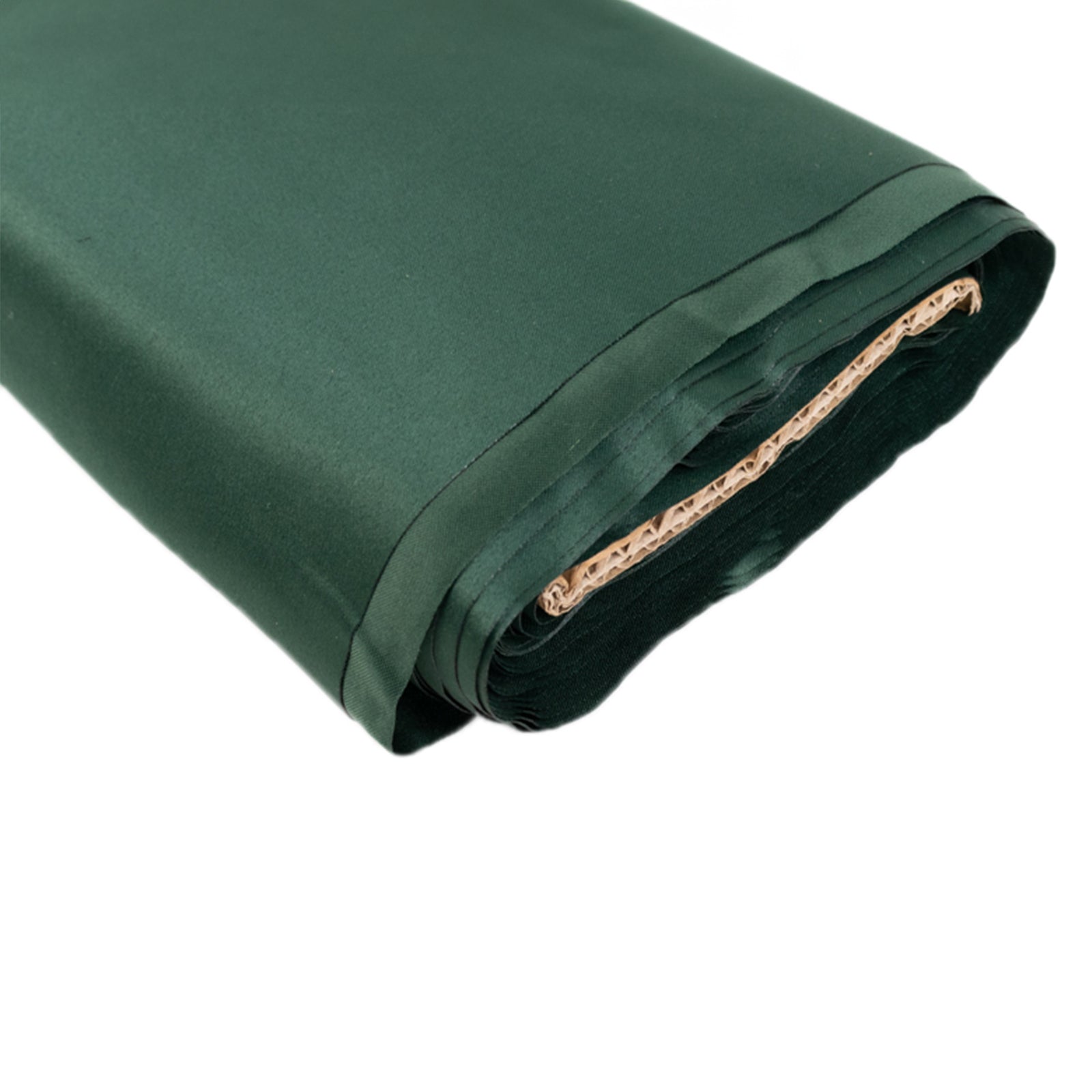 10-Yard Bolt of Premium Hunter Emerald Green Lamour Heavy Matte Satin Fabric by the Yard