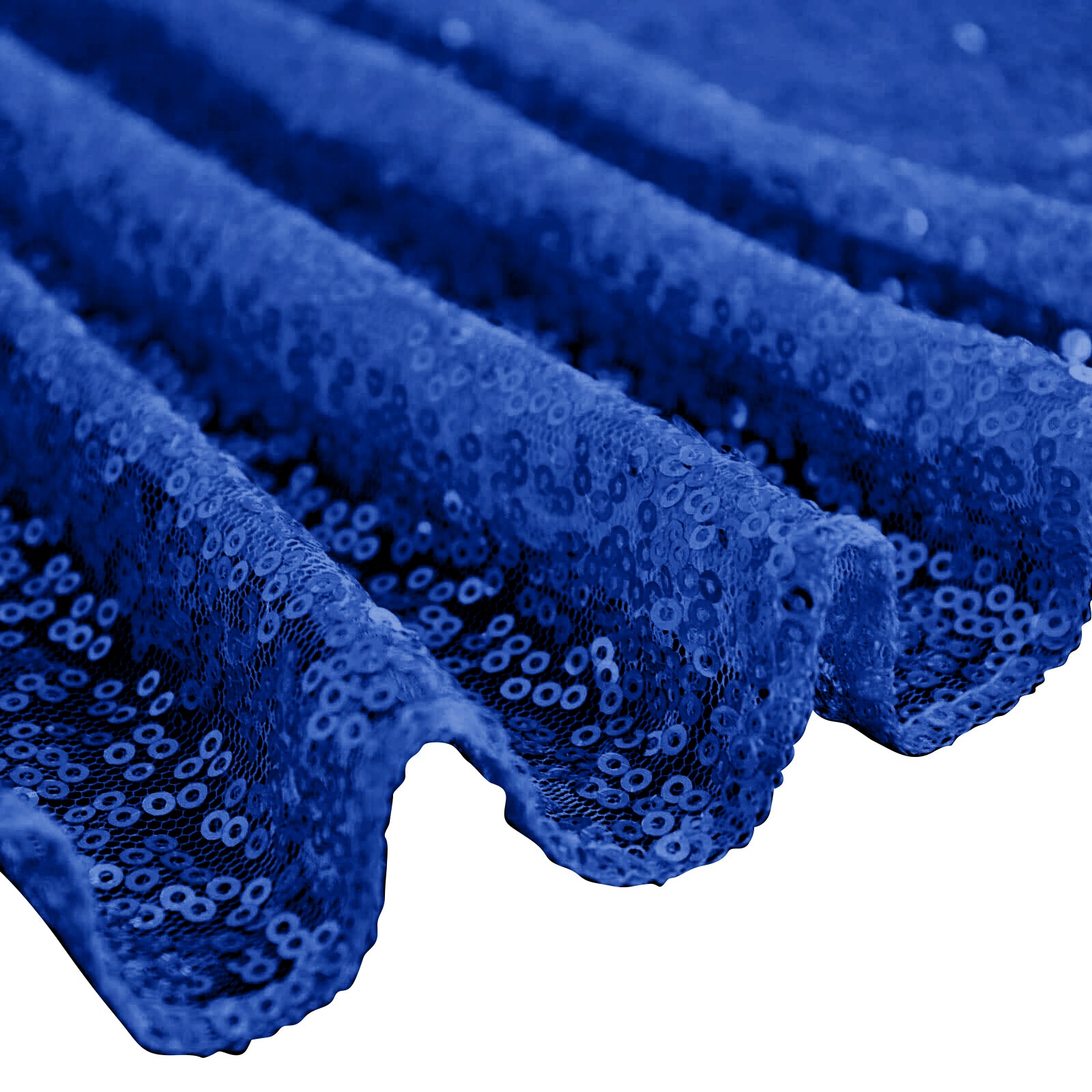 Hot Deal! Royal Blue Sequin Rectangle Tablecloth 60x126 - Glittering Finish