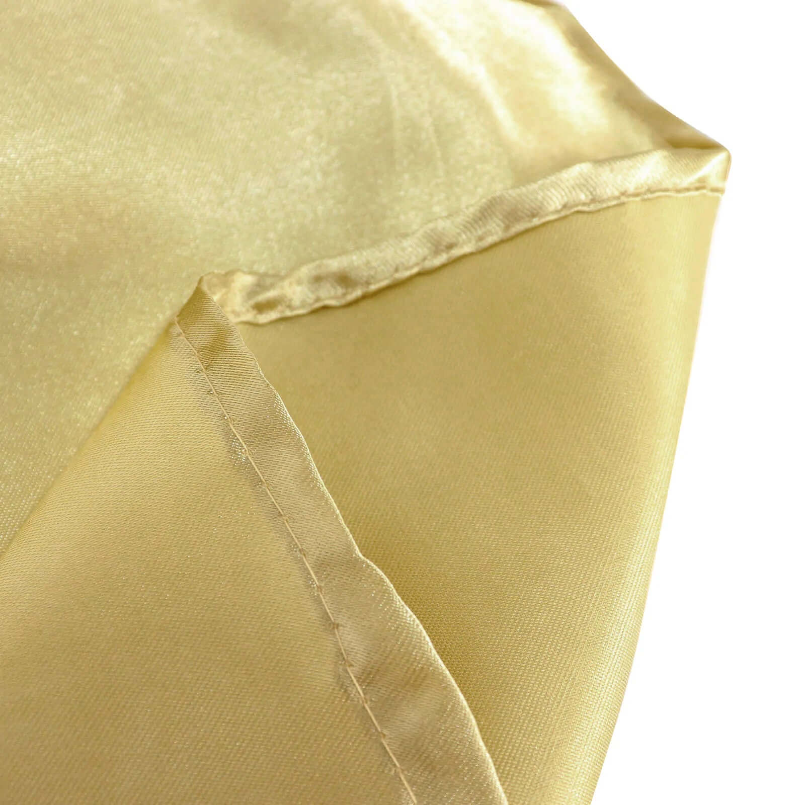 Champagne Satin Rectangular 60x102 Tablecloth - Lustrous & Stain-Resistant