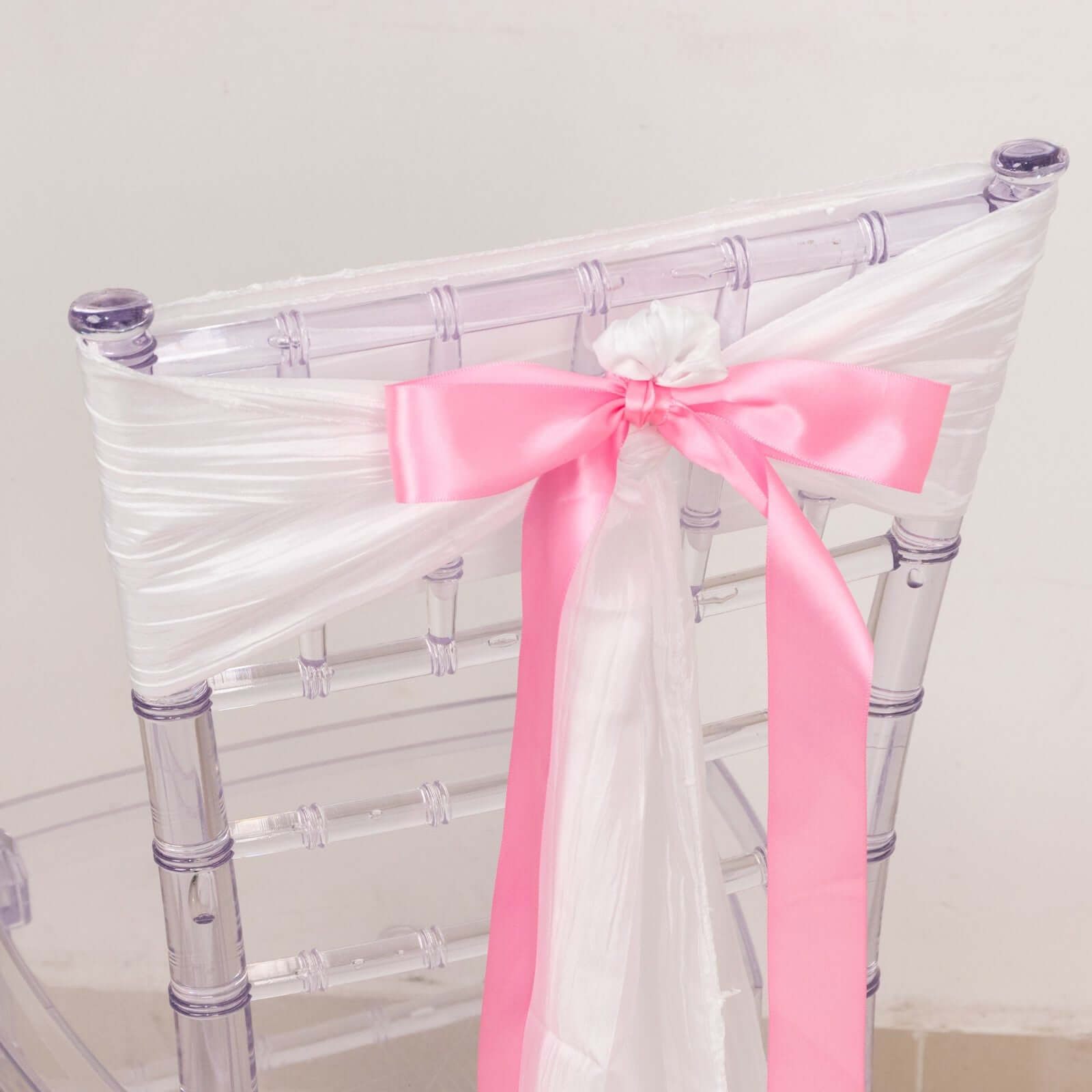 50-Yard 1.5-Inch Pink High-Quality Single-Face Decorative Satin Ribbon