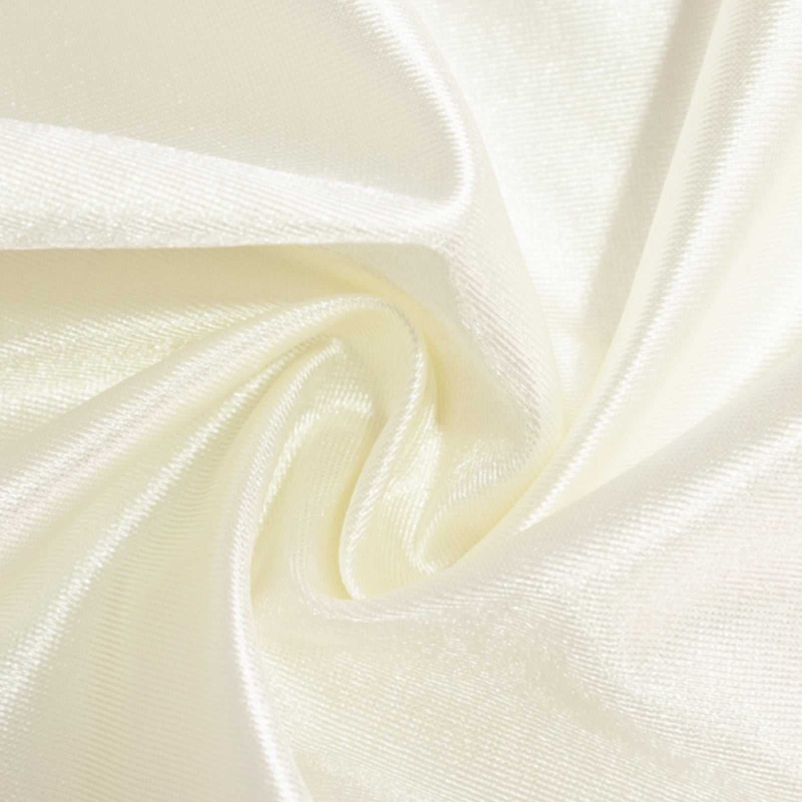 Hot Deal! Premium Shimmering Pearl White Scuba Tablecloth - Wrinkle & Stain Free