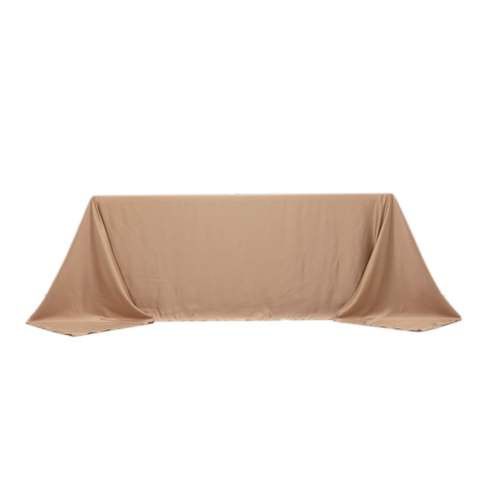 Exclusive Lamour Satin Nude Rectangle Tablecloth - Soft, Silk - like, 90x132