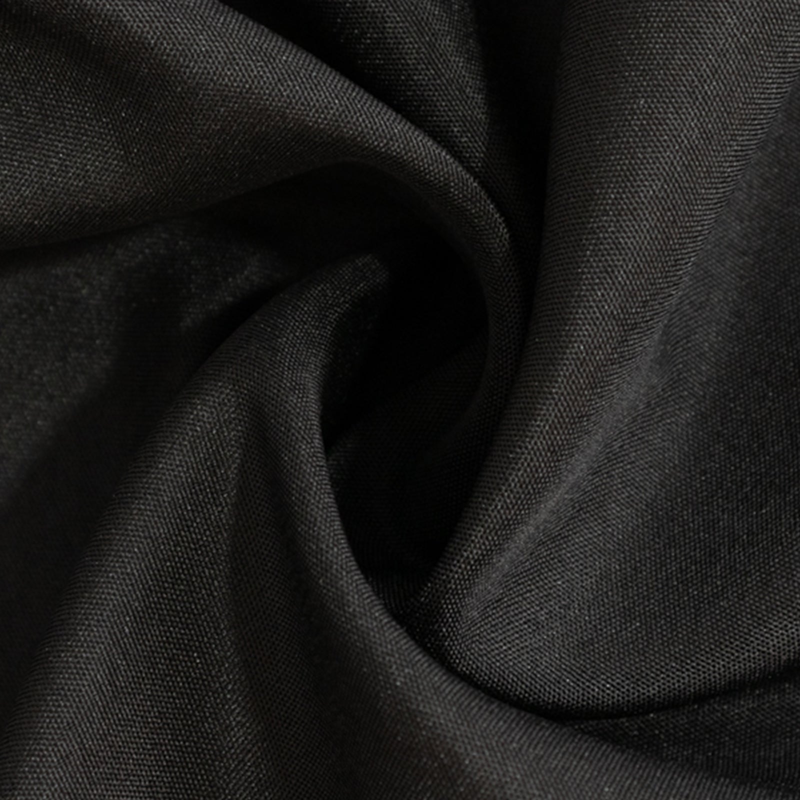 Black Fitted Polyester Rectangle Tablecloth - Ideal for 4ft Tables