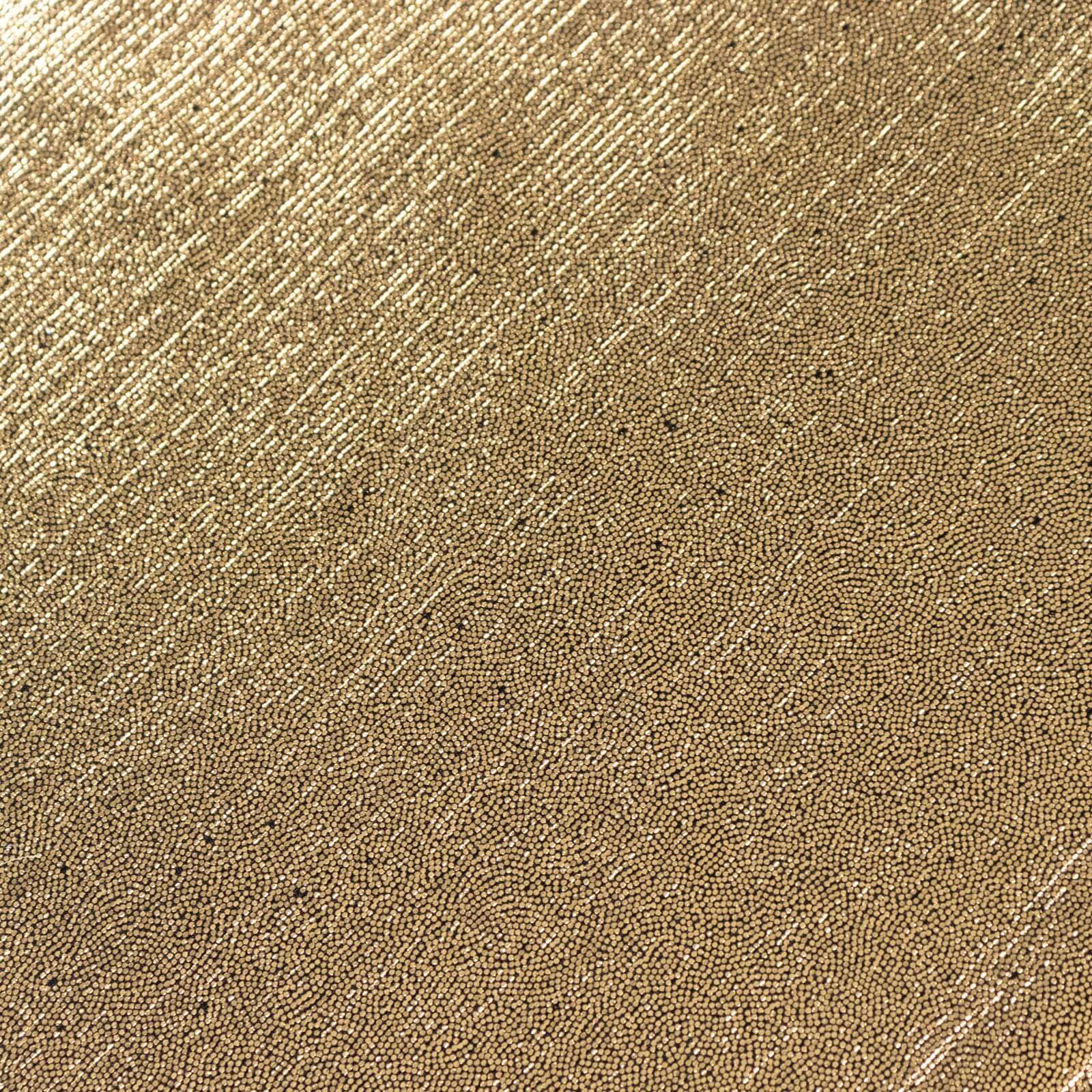 Sparkling Antique Gold Sequin Dots Polyester Rectangle Tablecloth - Wrinkle-Free & Reusable, Ideal for Events