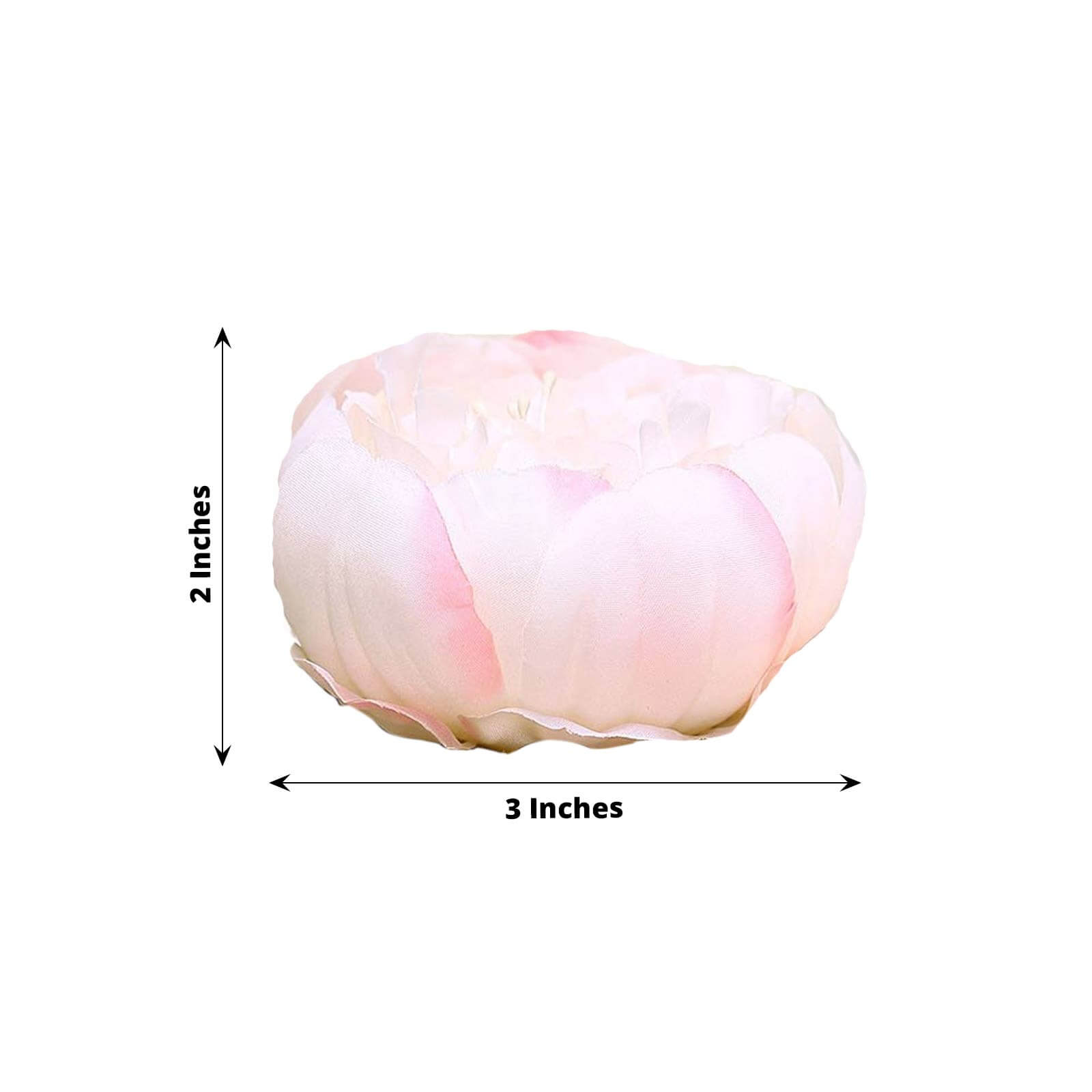 10-Piece Set of Blush Artificial Peony Flower Heads for DIY Events and Floral Crafts