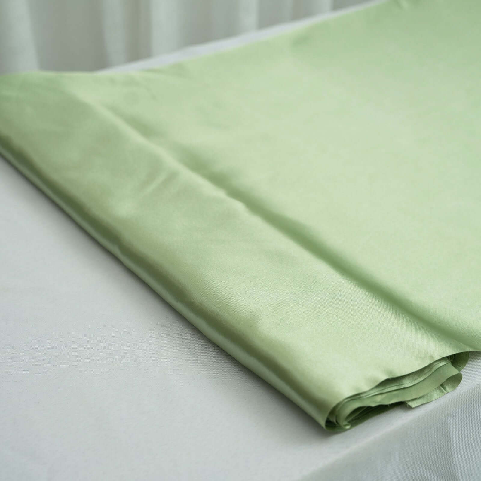 Special Offer! 10-Yard, 54-Inch Wide Sage Green Solid Satin Fabric Bolt for Various Crafts