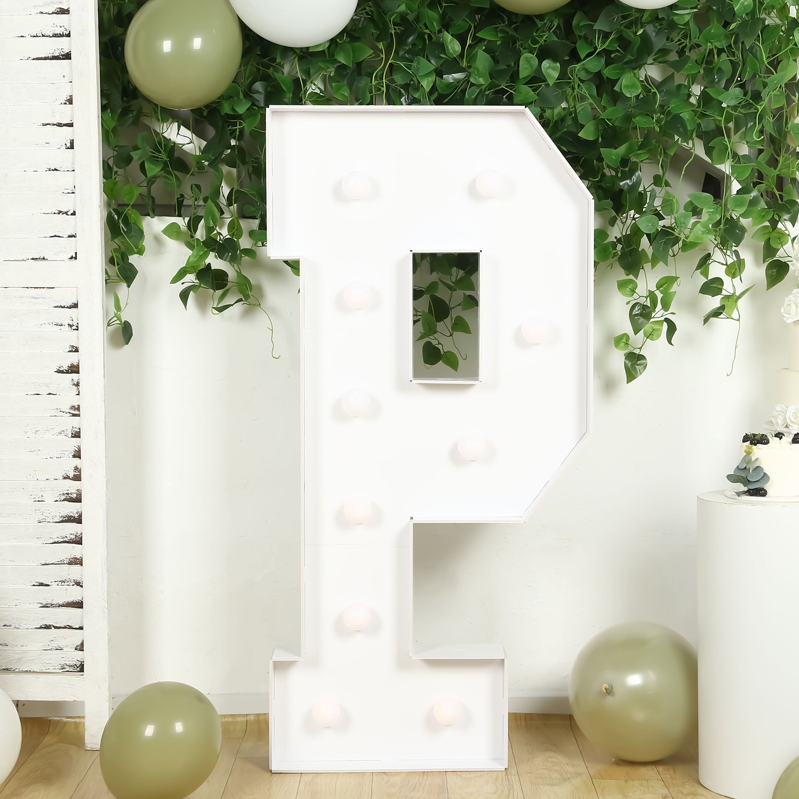 Get This 4ft White Giant LED Marquee Letter P! Warm White LEDs, Foam Board, Glue Gun Included