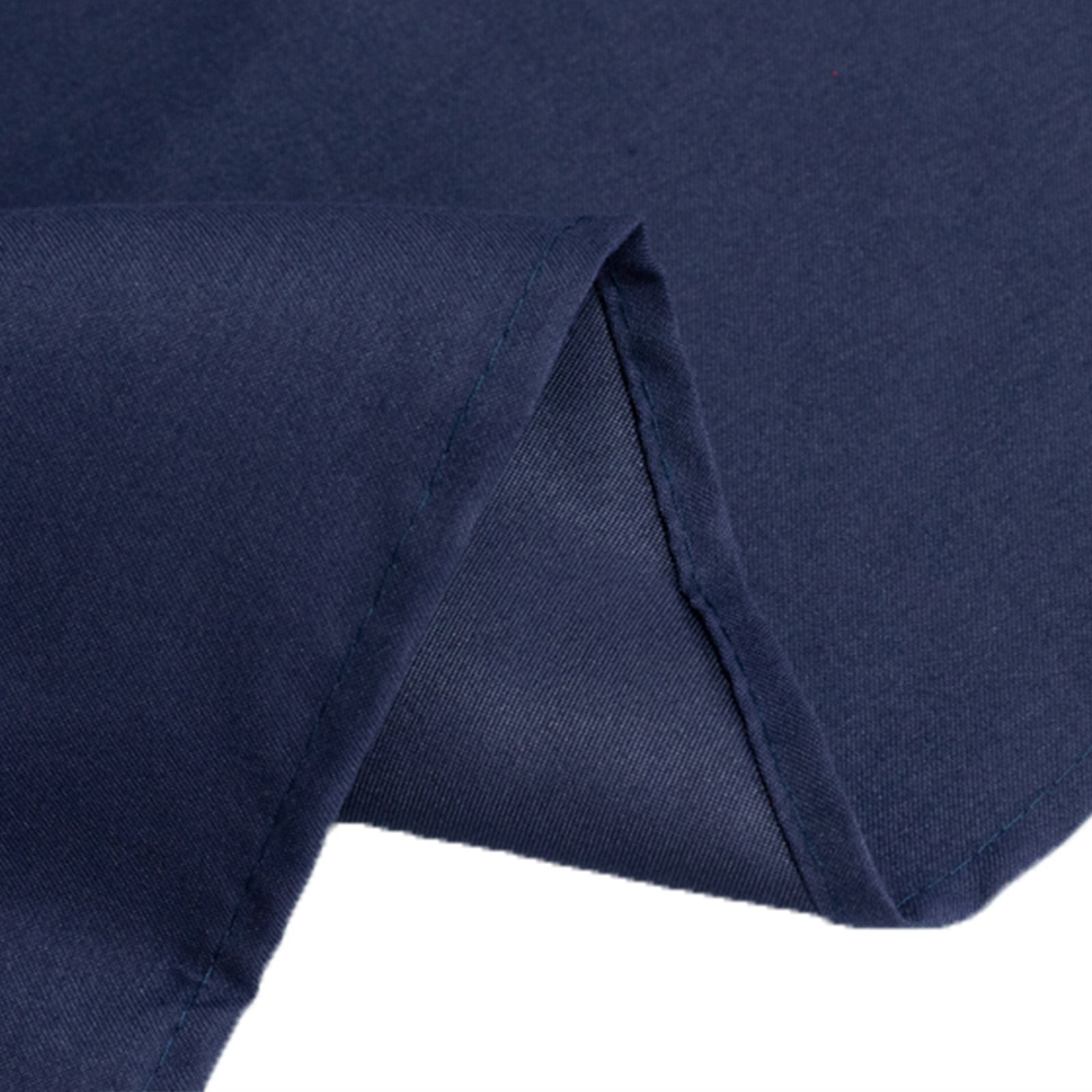 Navy Blue 108" Wrinkle-Resistant Cotton Blend Round Tablecloth - Perfect for Events