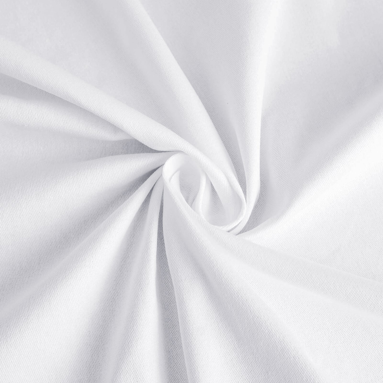 Wrinkle-Resistant White Cotton Blend Rectangle Tablecloth, 60x102