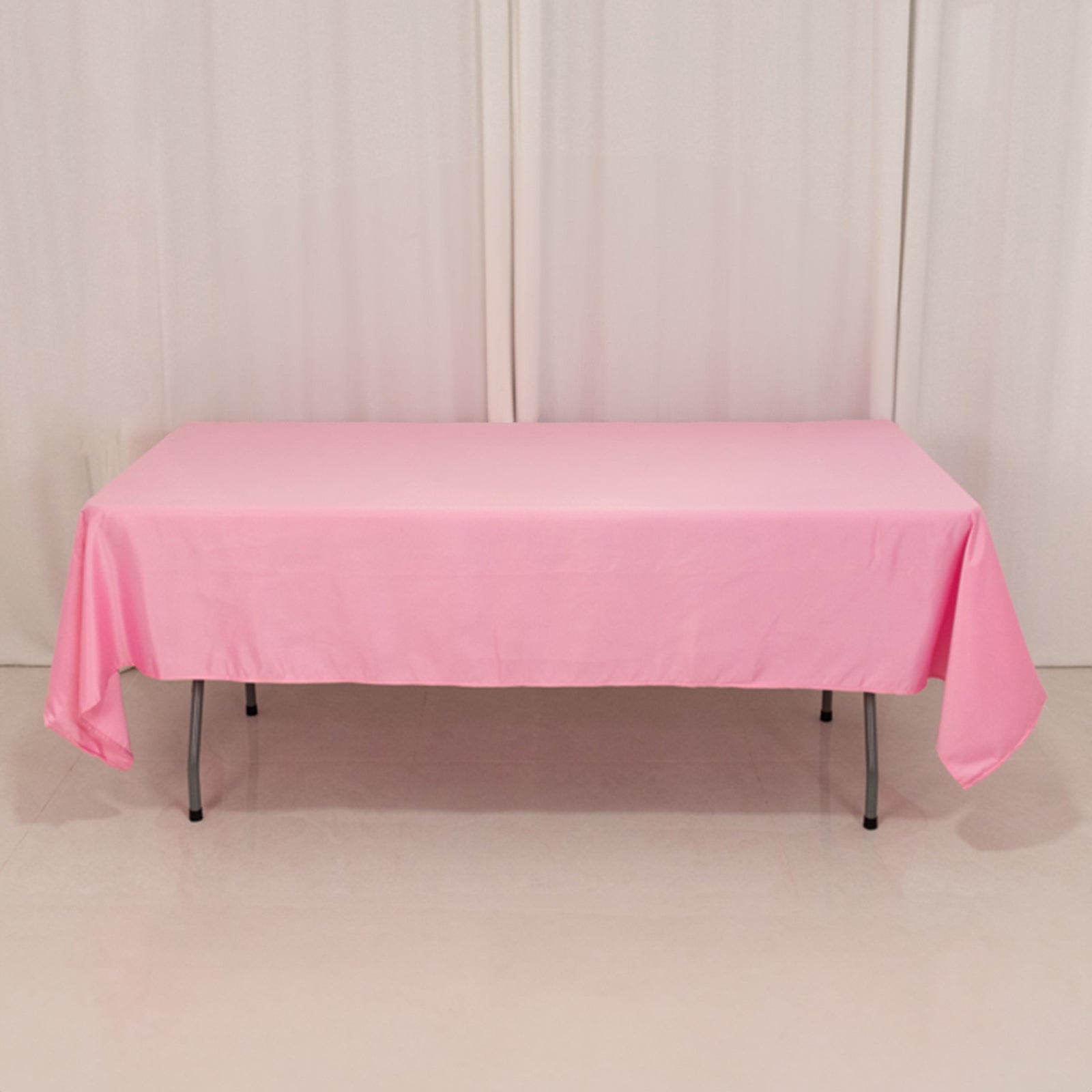 Hot Deal! Pink Lamour Satin Rectangle Tablecloth 60x102 - Durable & Silky Soft