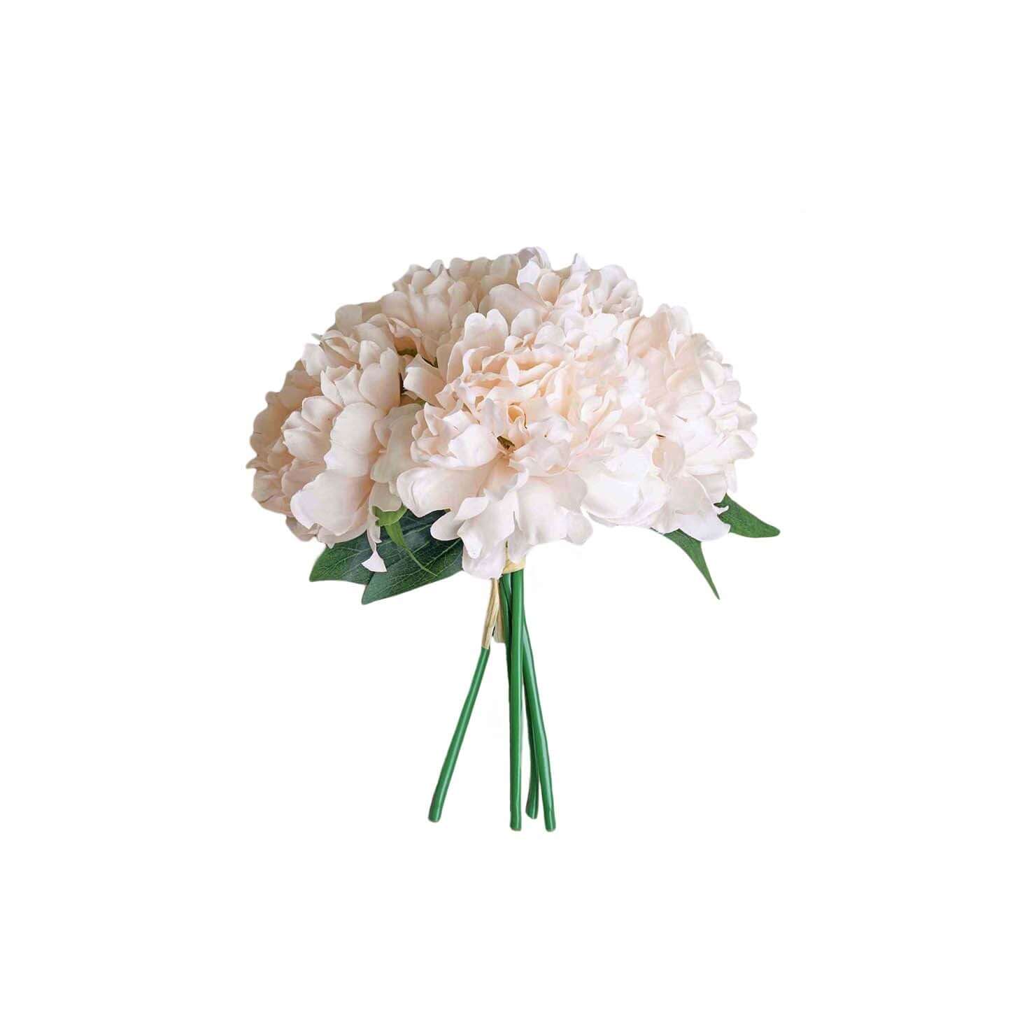 Hot Sale! 11-piece Blush Artificial Silk Peony Flower Bouquet for Various Occasions
