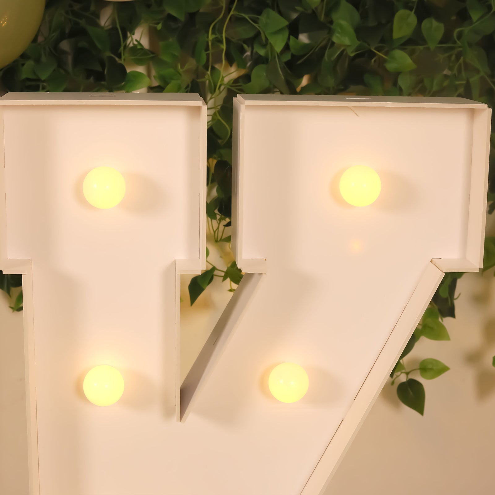 4ft White Giant LED Marquee Letter K with 10 Warm White Battery - Operated LEDs, Glue Gun & Sticks