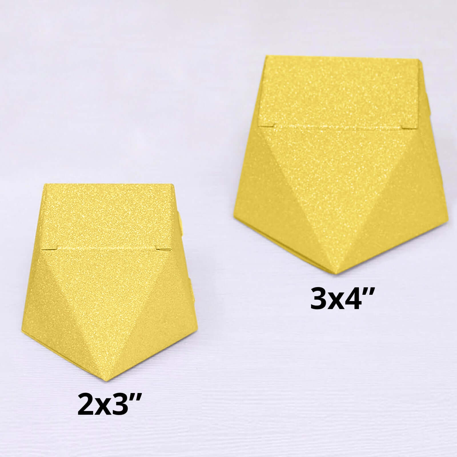25-Pack Gold Glitter Geometric Wedding Favor Candy Gift Boxes