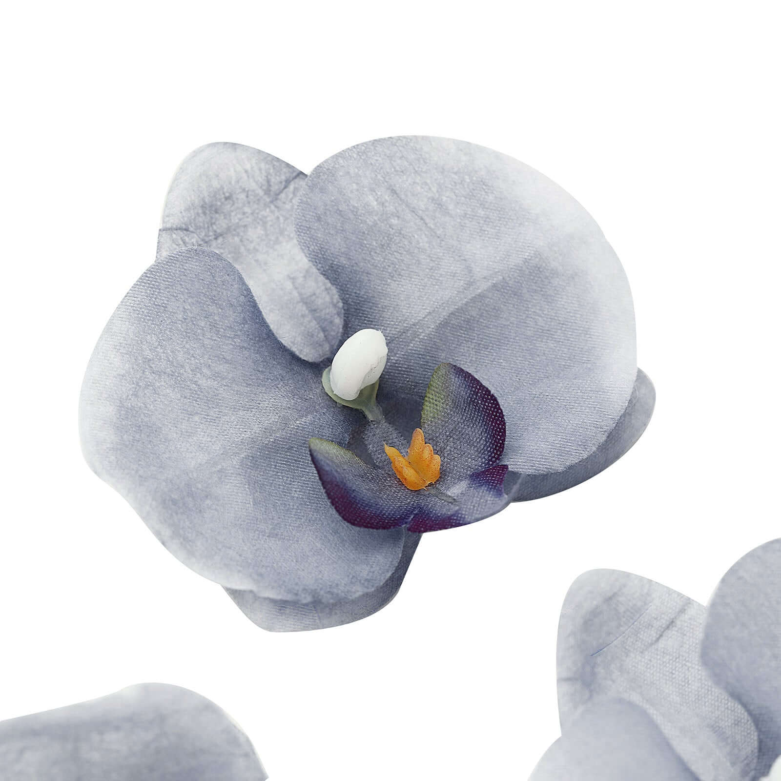 Hot! 20 Silk Artificial Charcoal Gray Orchid Flower Heads for DIY Decor