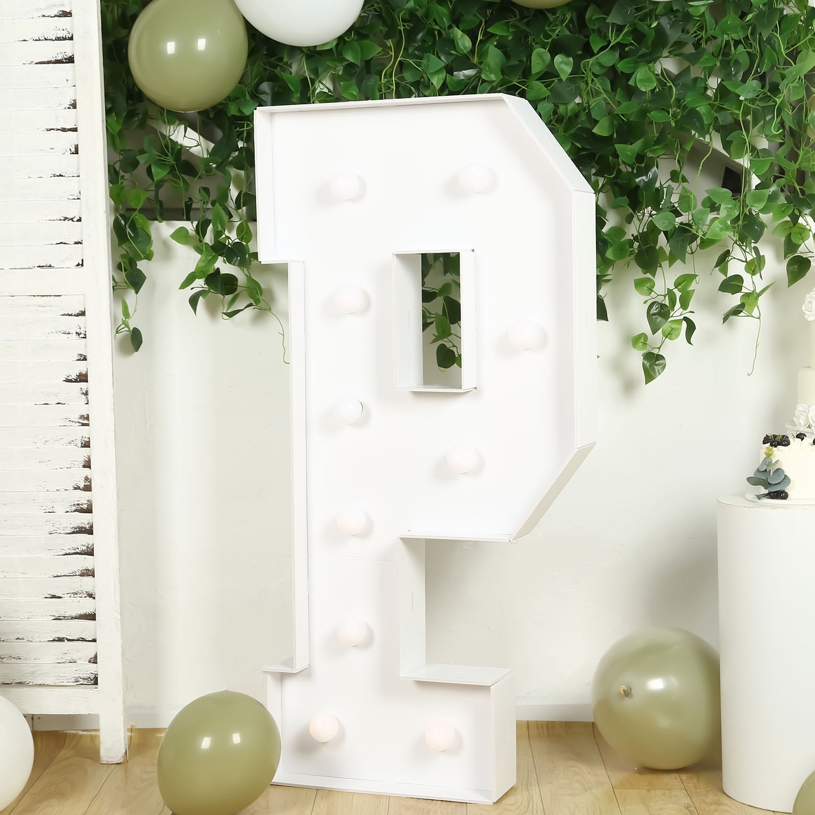 Get This 4ft White Giant LED Marquee Letter P! Warm White LEDs, Foam Board, Glue Gun Included