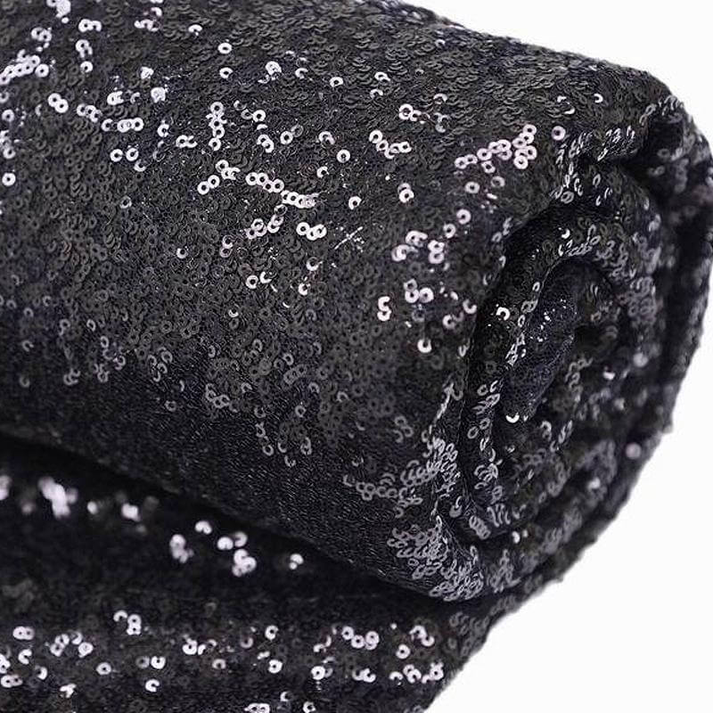 Hot Deal! 54-Inch Wide, 4-Yard Black Sequin Fabric Roll for DIY Crafts