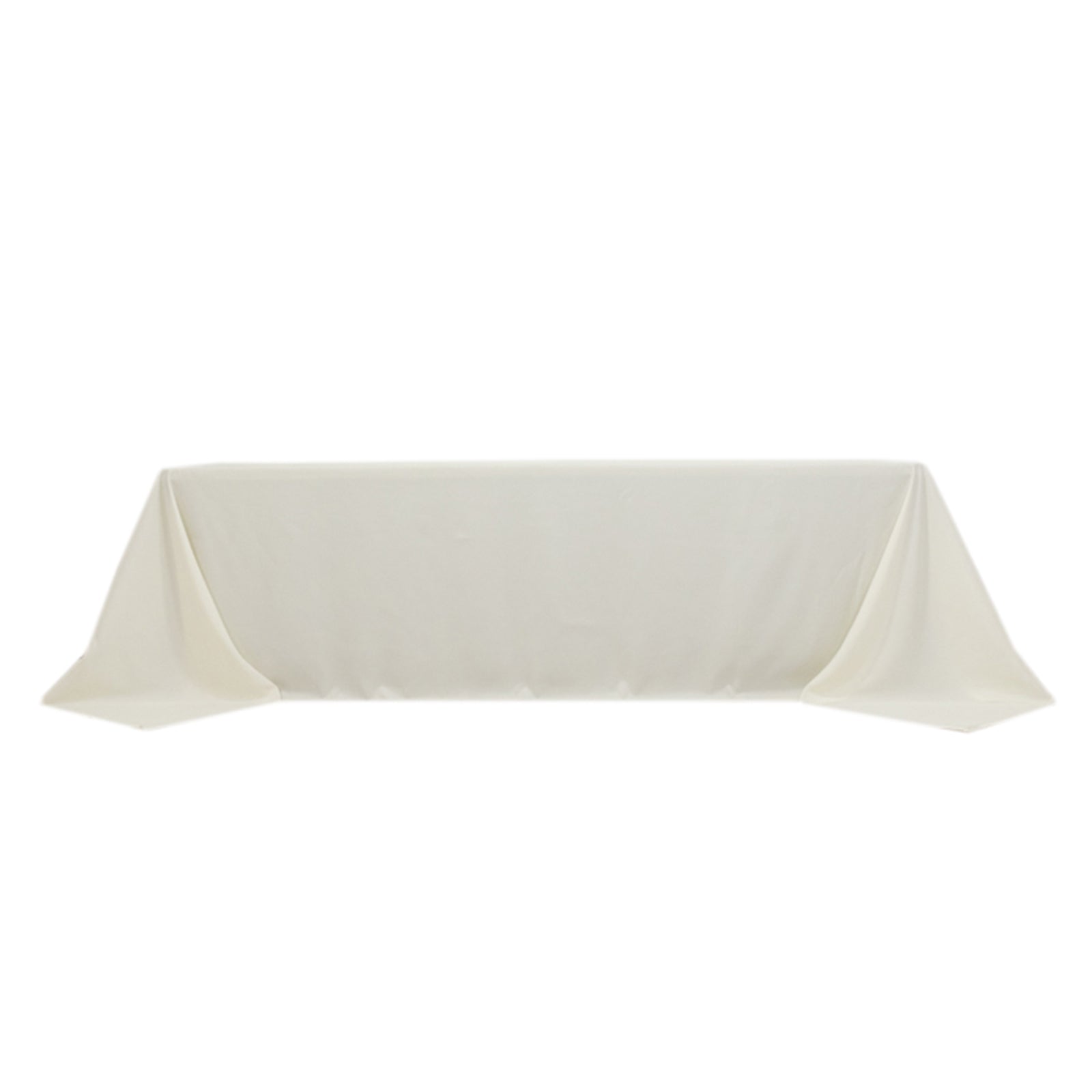 Ivory High - Performance Seamless Fire - Retardant Premium Polyester 90x156 Rectangular Tablecloth