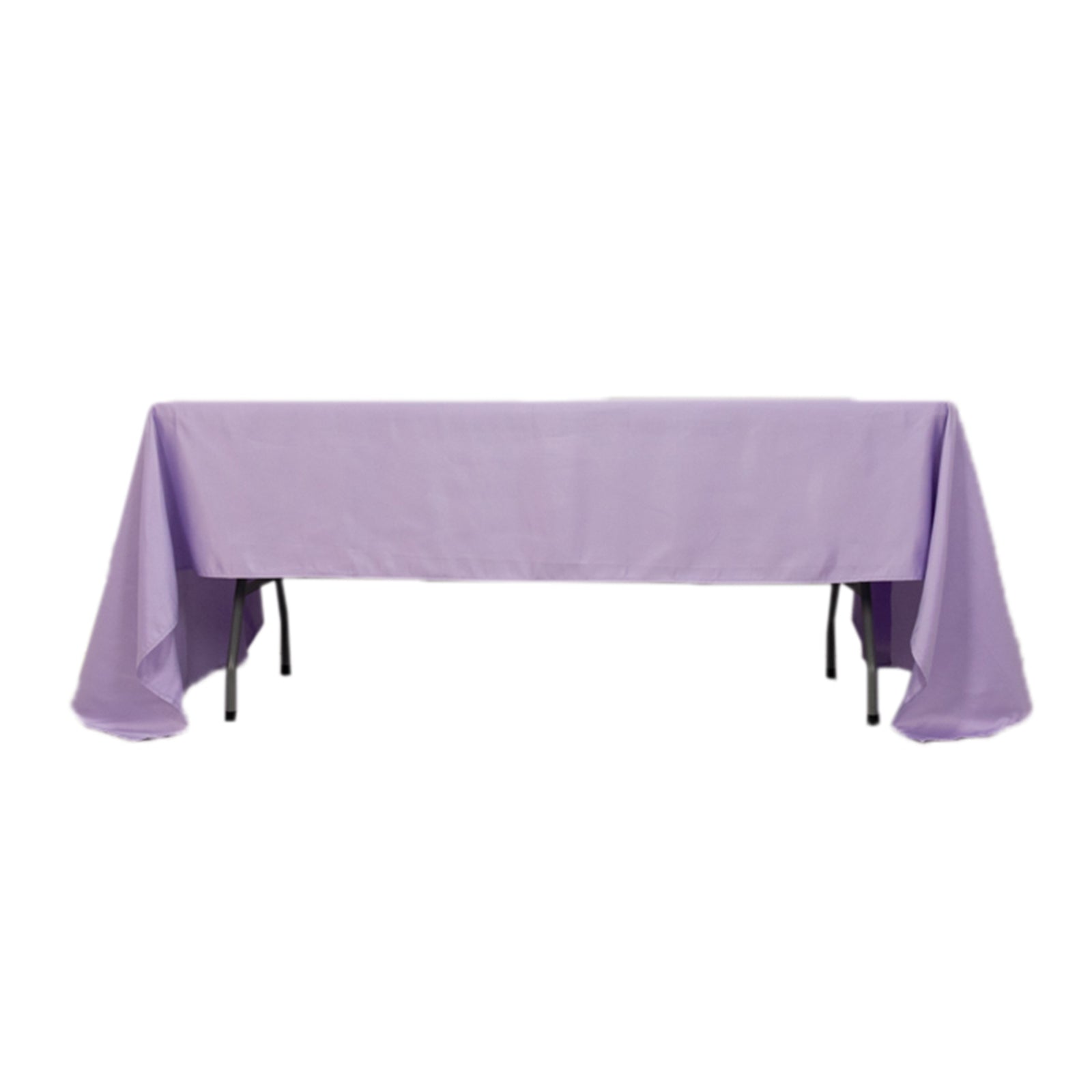 Luxury Lamour Satin Rectangle Tablecloth in Lavender Lilac - Soft & Silk-Like Cover