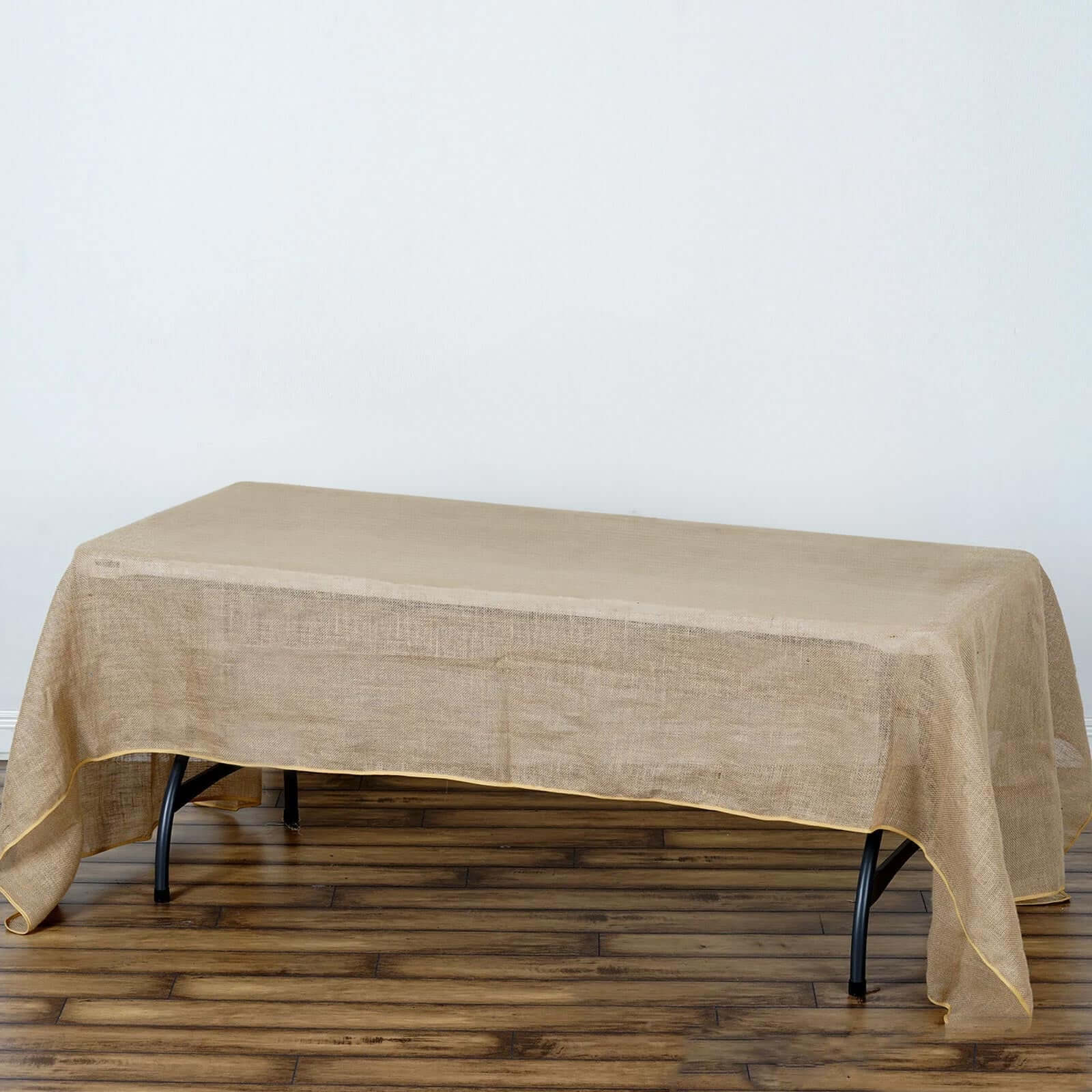 Hot! Natural Burlap Jute 60x126 Rectangle Tablecloth for Rustic Boho Decor