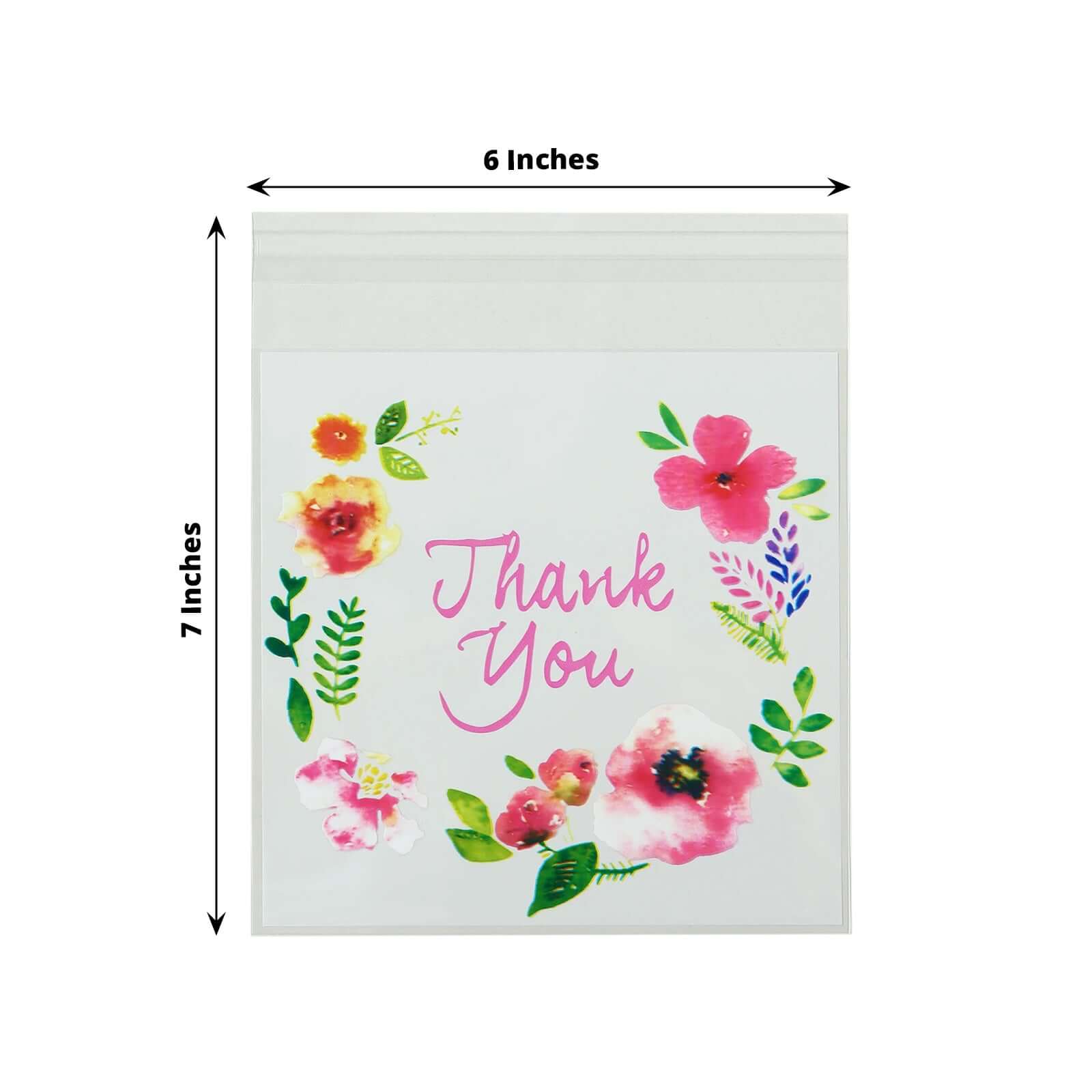 100-Pack White/Clear PVC Decorative Self-Adhesive Cookie Candy Bags - Ideal for Weddings, Birthdays & Parties