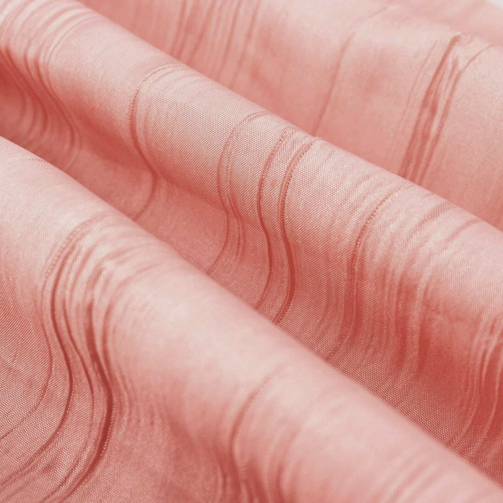10 Yards of 54-Inch Wide Dusty Rose Accordion Crinkle Taffeta Fabric Bolt