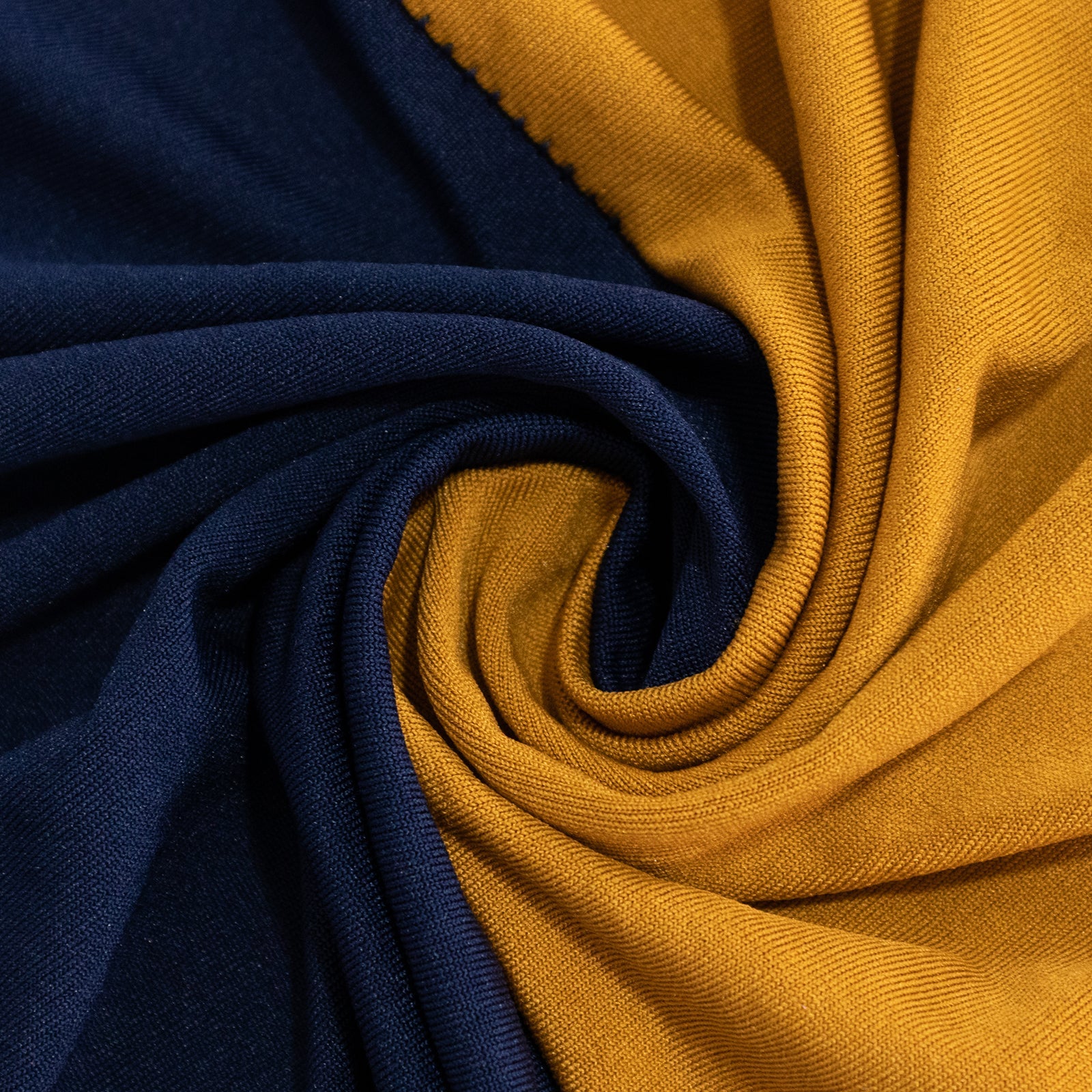 Navy Blue/Gold Stretch Spandex Two-Piece Fitted 72x30 Rectangle Table Cover