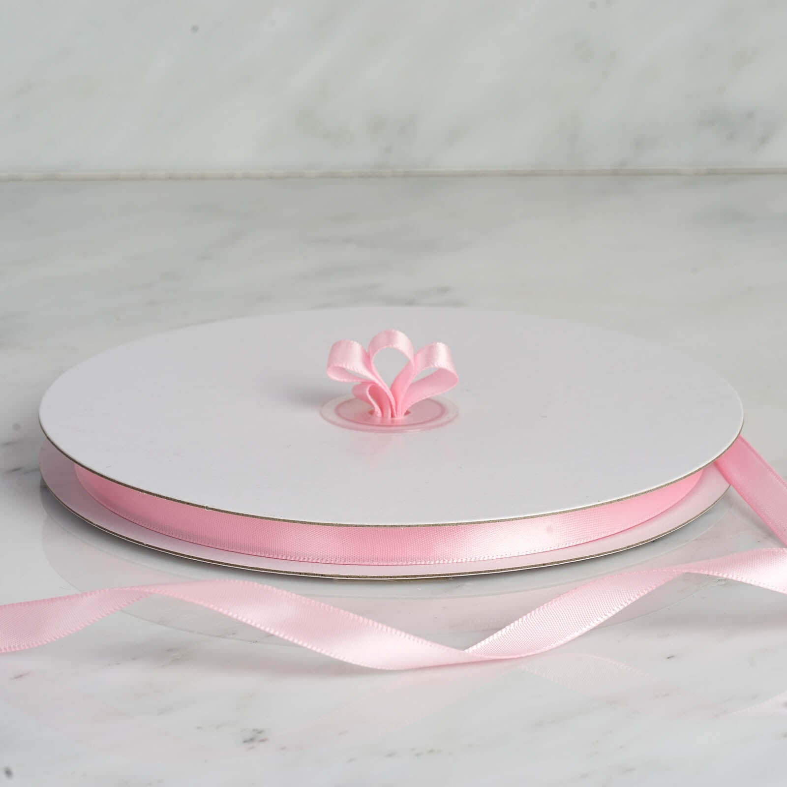 100 Yards of 3/8 Pink Single-Sided Decorative Satin Ribbon for Various Uses