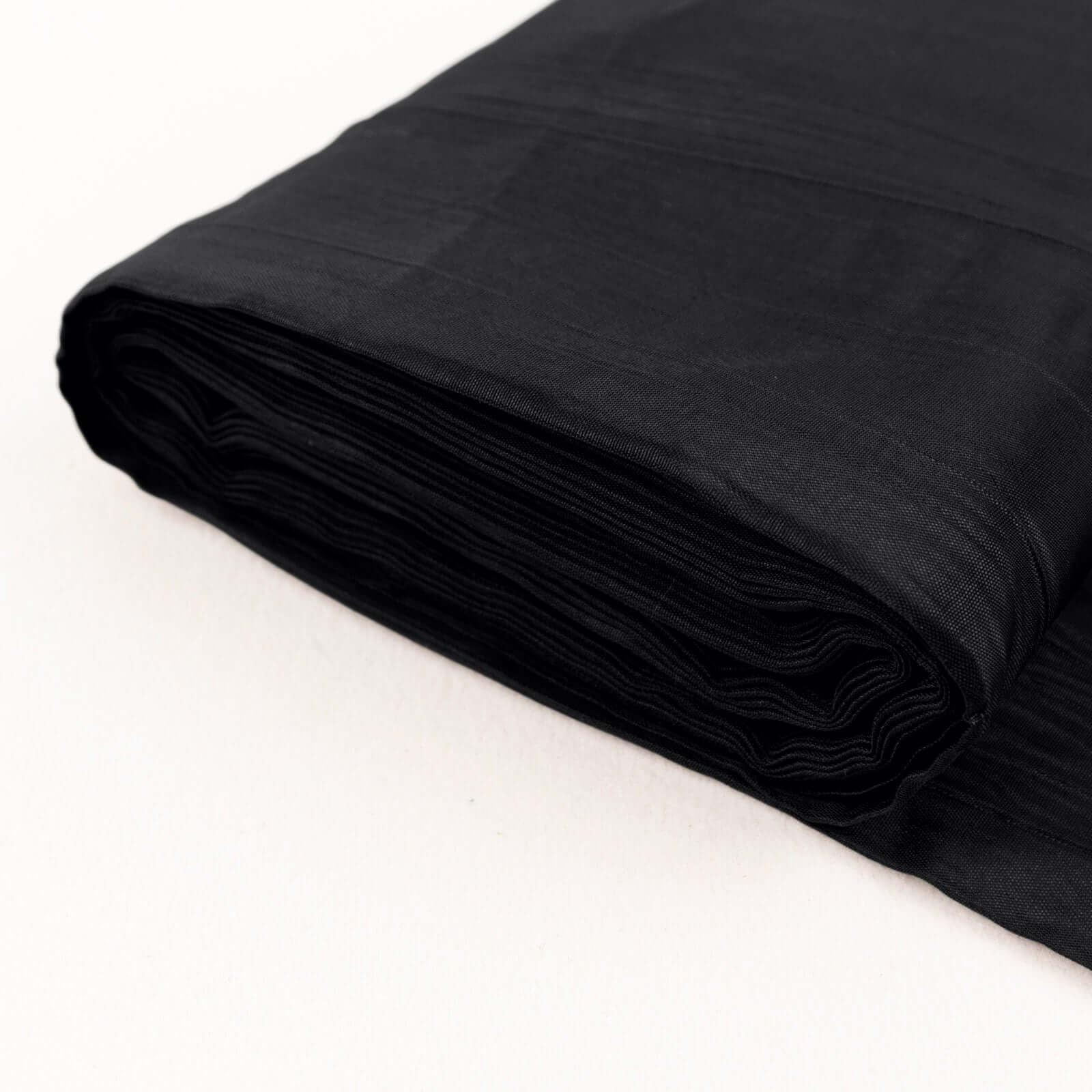 54x10 Yards Black Accordion Crinkle Taffeta Fabric Bolt